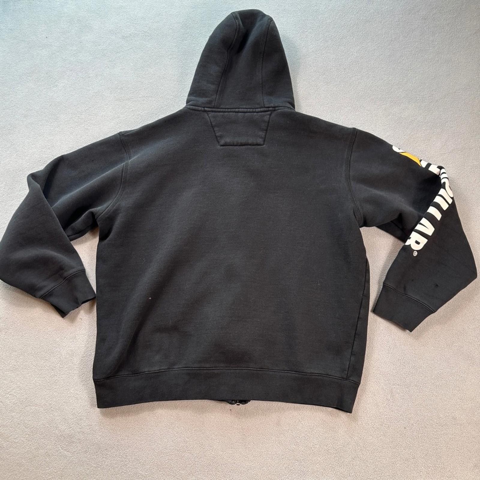 Caterpillar CAT Caterpillar Full Zip Hoodie Jacket Mens XL Black Work Size US XL / EU 56 / 4 - 3 Thumbnail