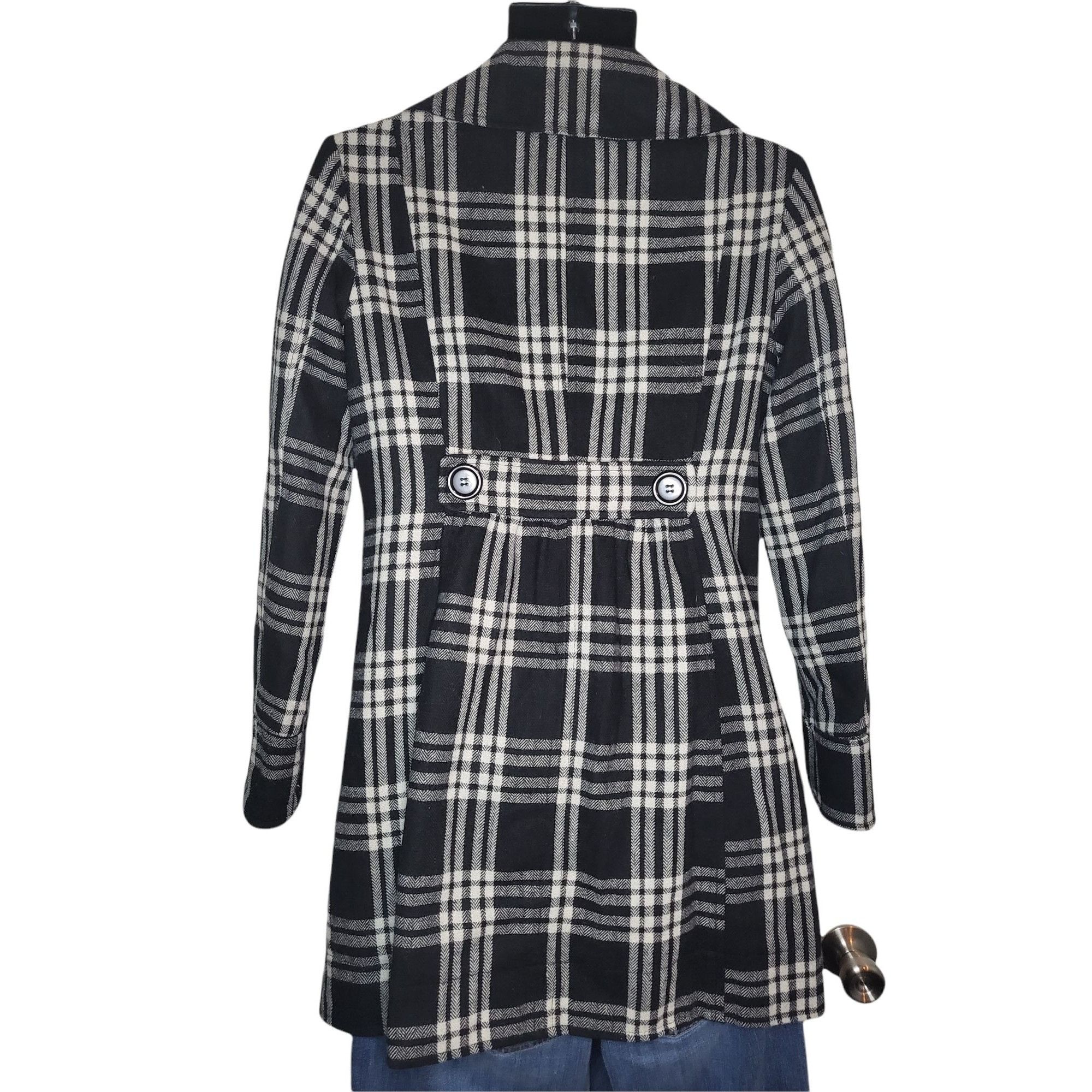 Forever 21 Forever 21 Trench Coat Women Sz M Plaid 6 Button Boho Winter Size M / US 6-8 / IT 42-44 - 2 Thumbnail