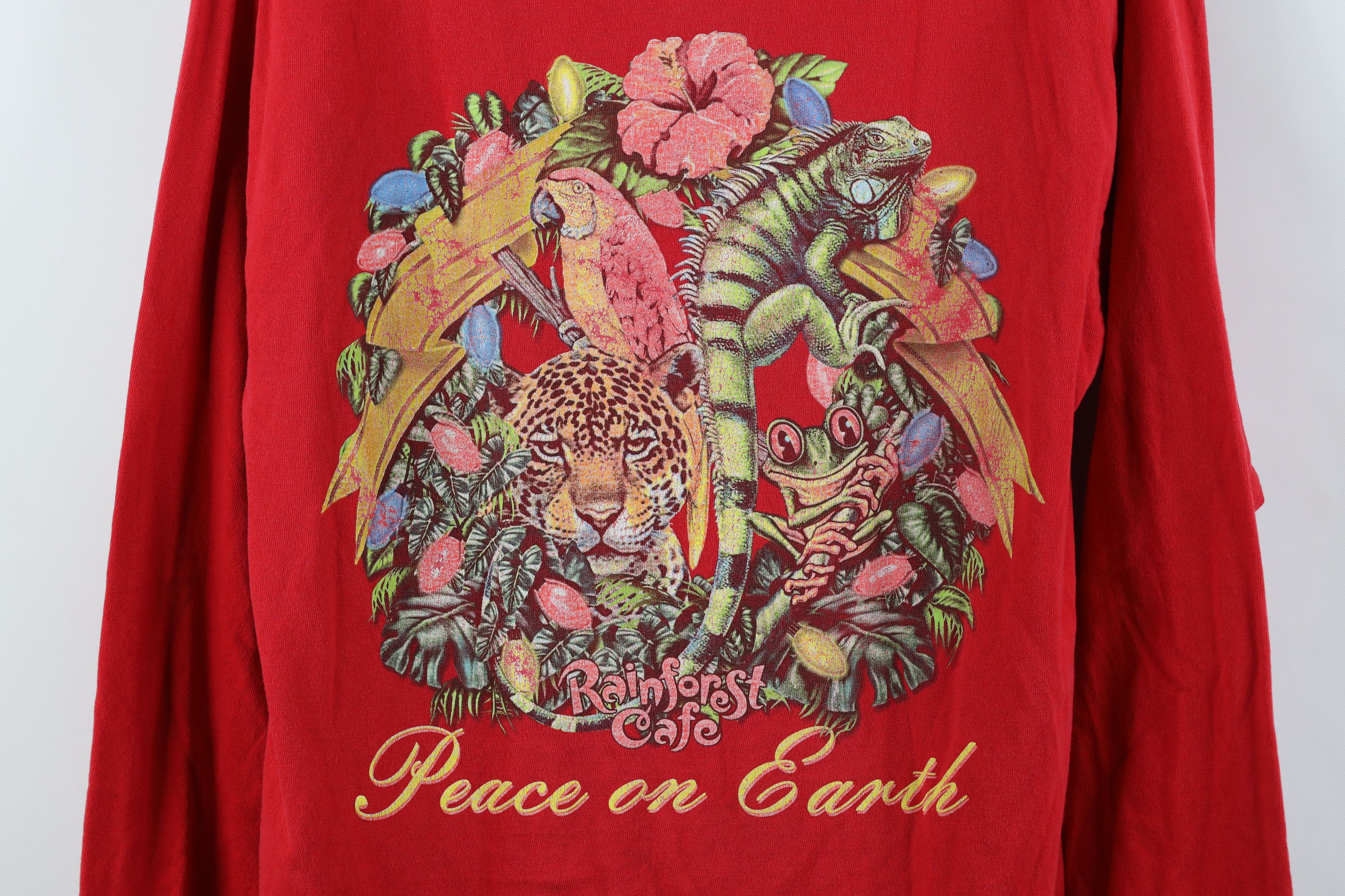 Vintage Vintage 90s Rainforest Cafe Earth Day Long Sleeve T-Shirt Size US S / EU 44-46 / 1 - 4 Thumbnail