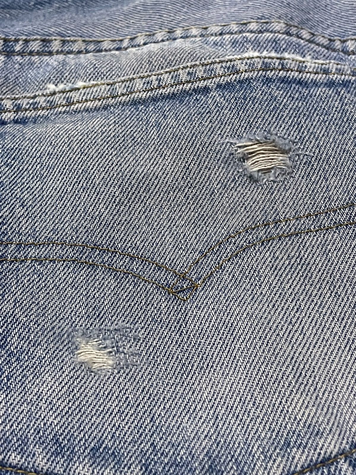 LVC × Levi's × Vintage Vintage Levis 501 Muddy Wash Distressed Jeans Size US 34 / EU 50 - 19 Thumbnail