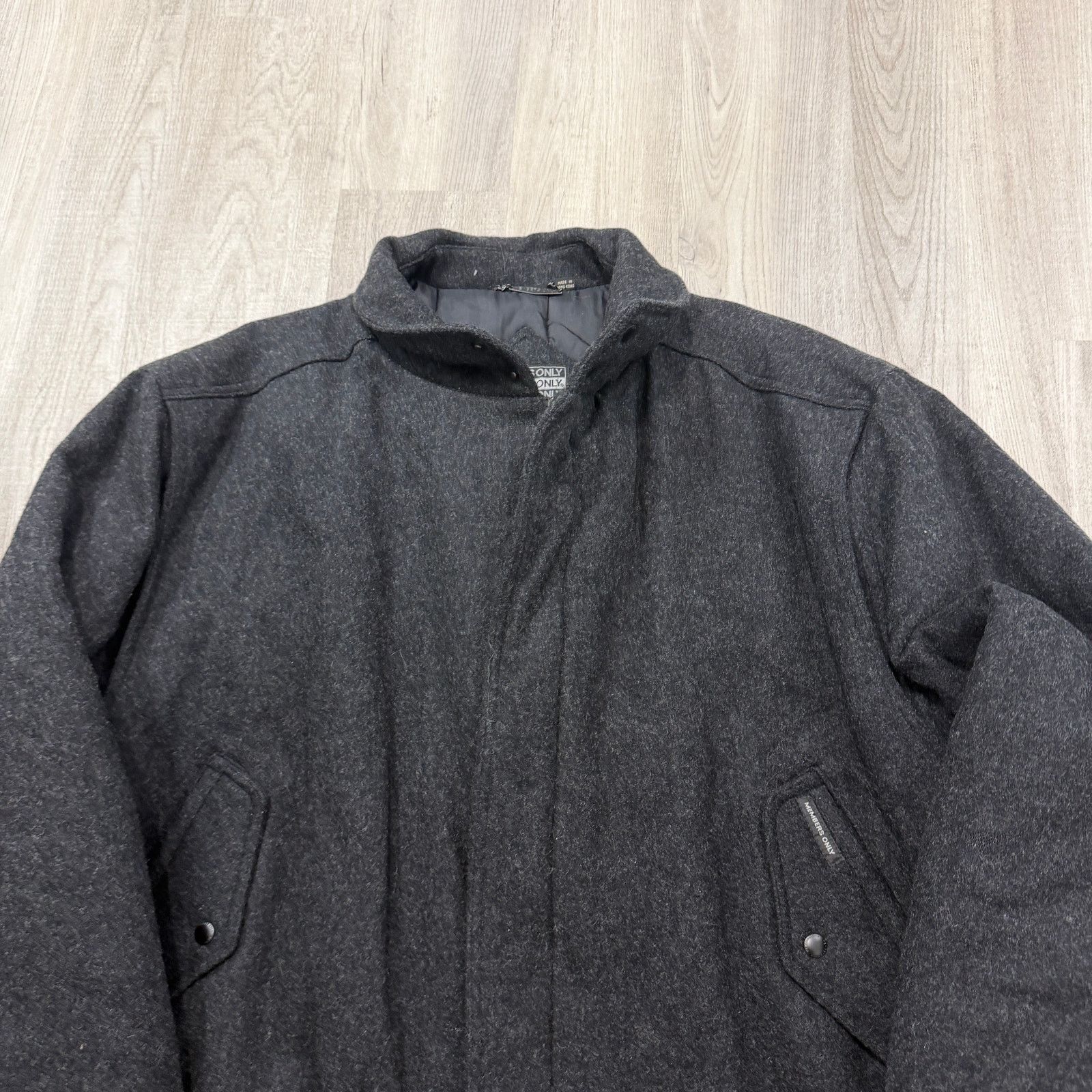 Vintage Vintage Members Only Bomber Jacket Men's 4XL Grey 100% Wool Size US XXL / EU 58 / 5 - 2 Thumbnail