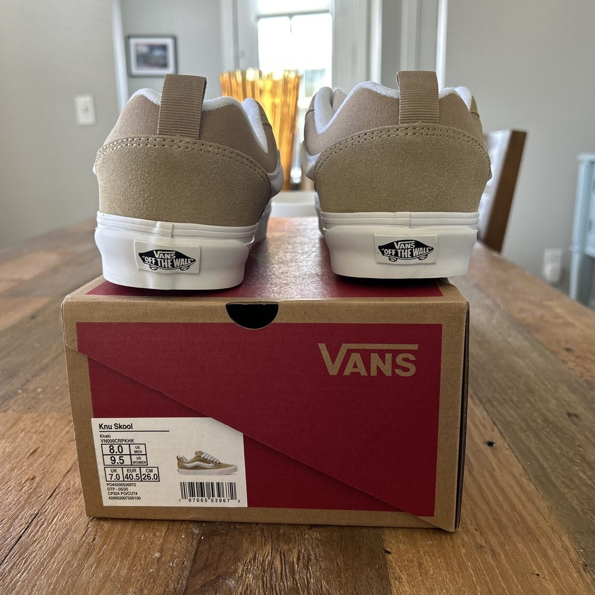 Vans Vans Knu Skool Skate Shoes VN000CRPKHK Khaki Size US 8 / EU 41 - 4 Thumbnail