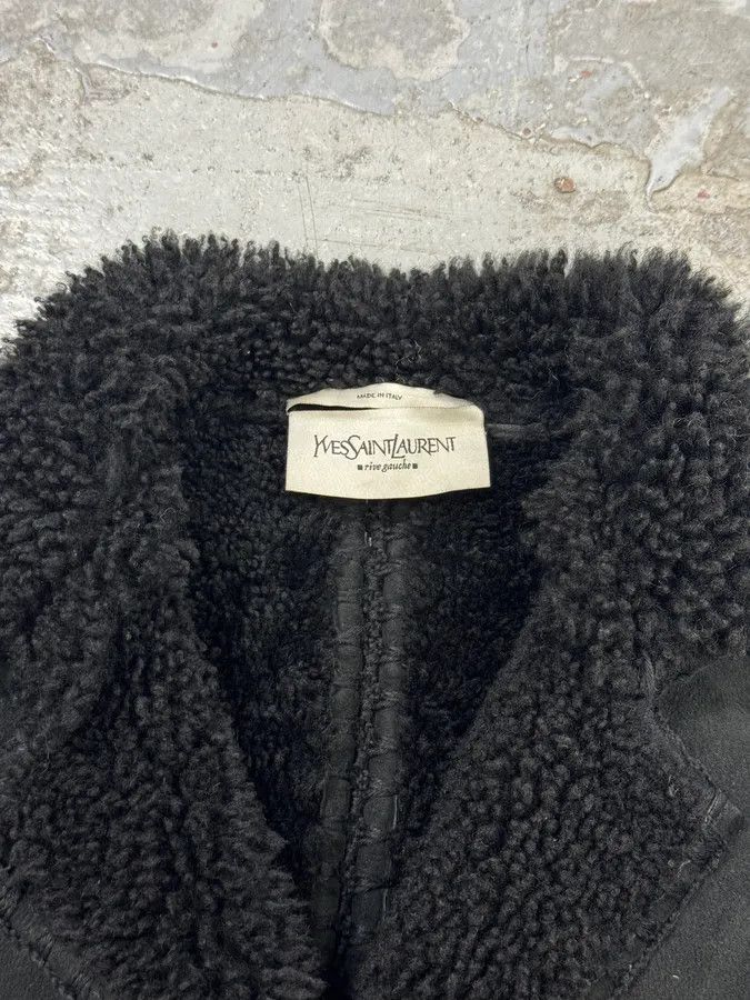 Yves Saint Laurent AW2006 Yves Saint Laurent Black Shearling Buttoned Jacket Size M / US 6-8 / IT 42-44 - 7 Thumbnail