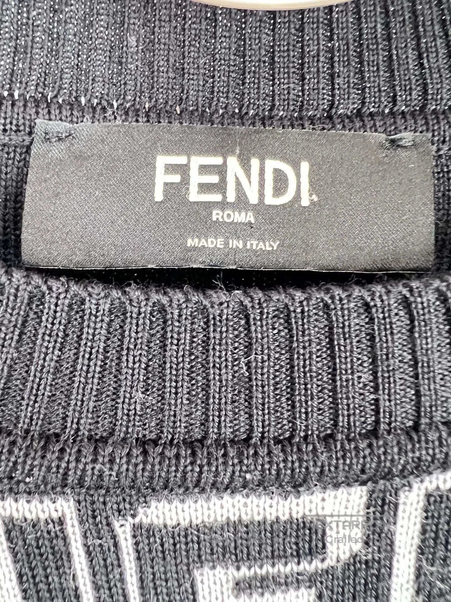 Fendi FENDI Double F Print Crewneck Sweater. Size US M / EU 48-50 / 2 - 3 Thumbnail