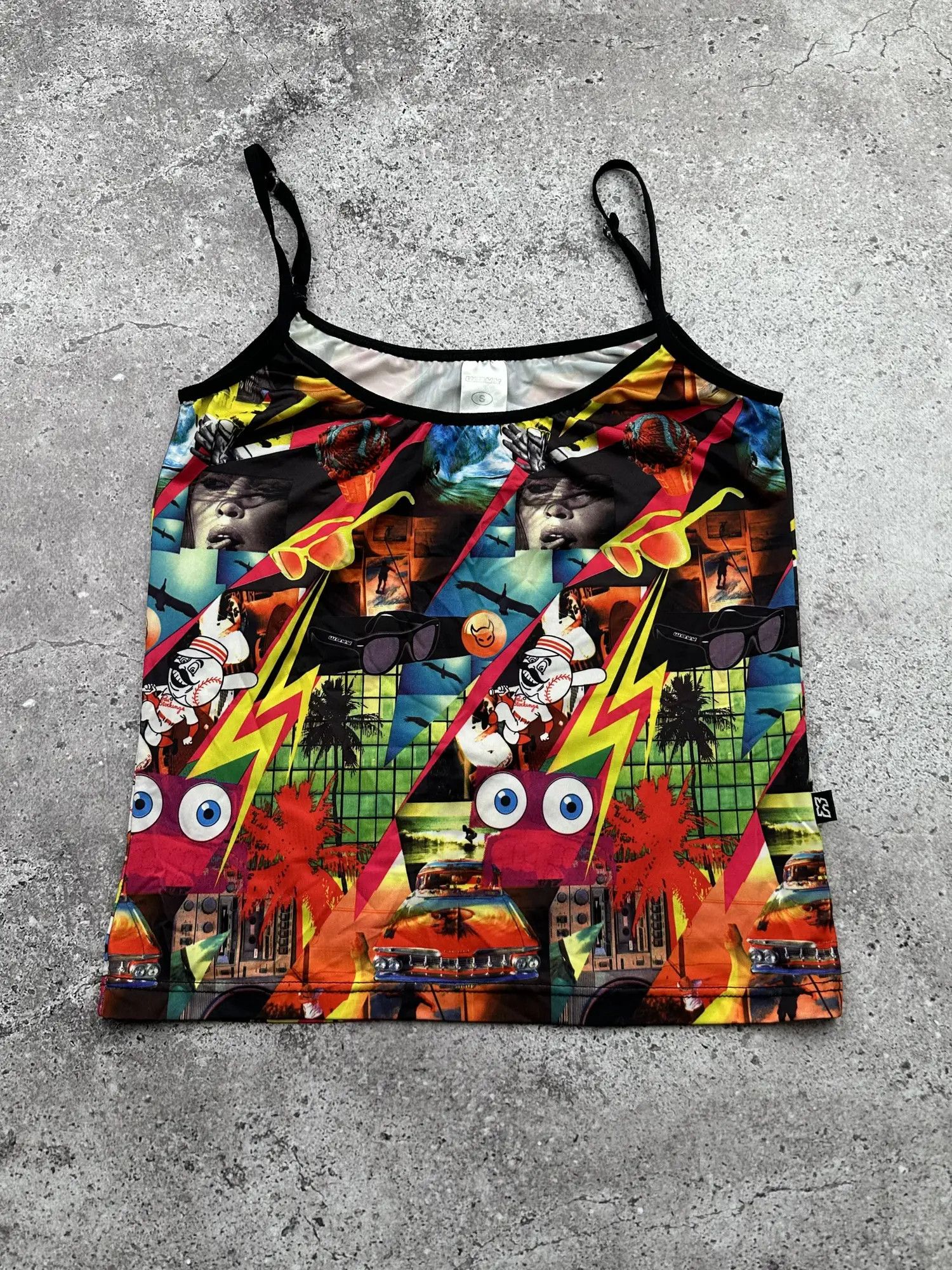 Vintage Vintage Printed Tank Top C216(V447)(E8) Size S / US 4 / IT 40 - 1 Thumbnail