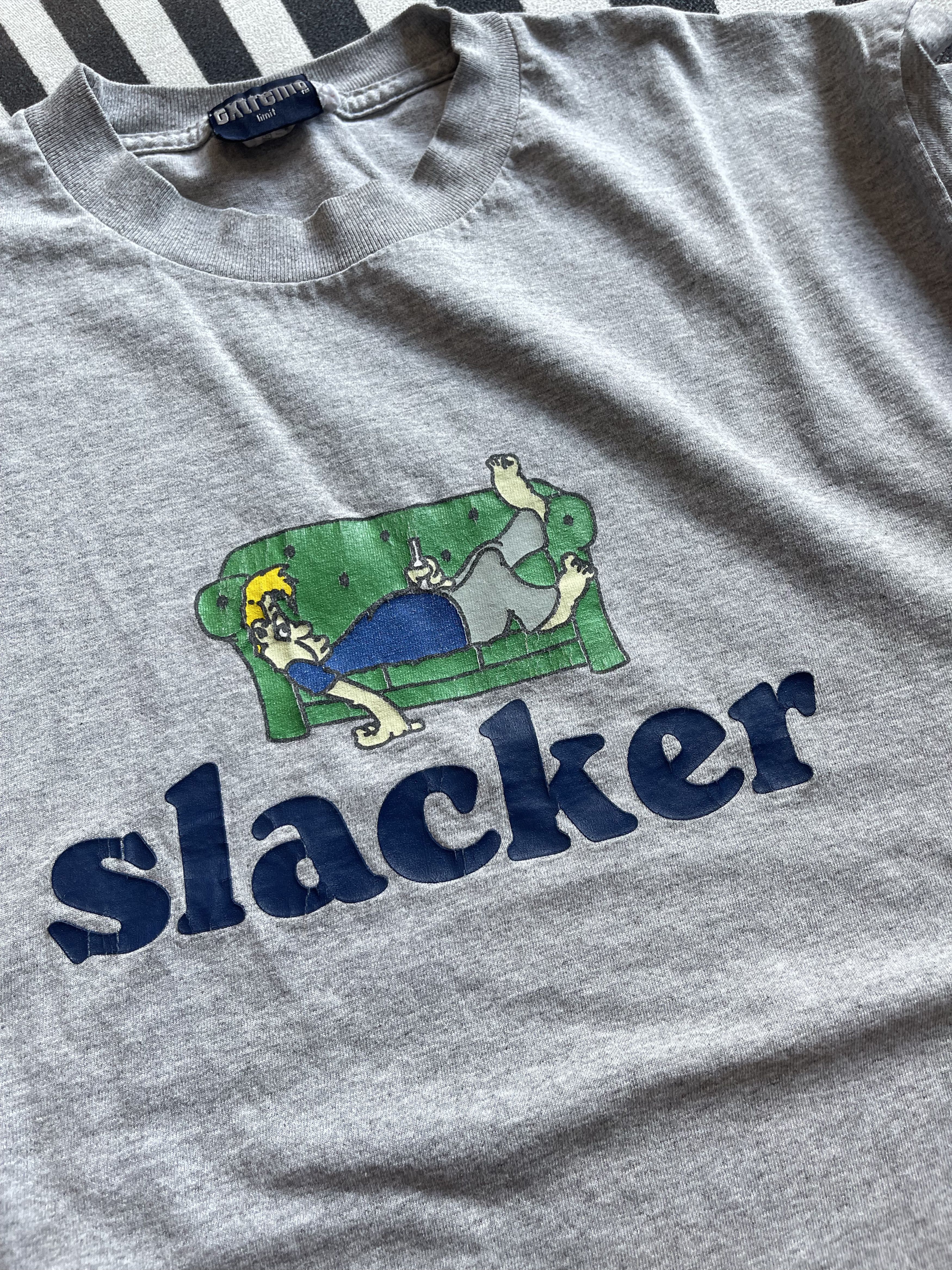 Vintage Vintage Extreme Limit Slacker Graphic Tee 90s Skater Grunge Size US L / EU 52-54 / 3 - 3 Thumbnail