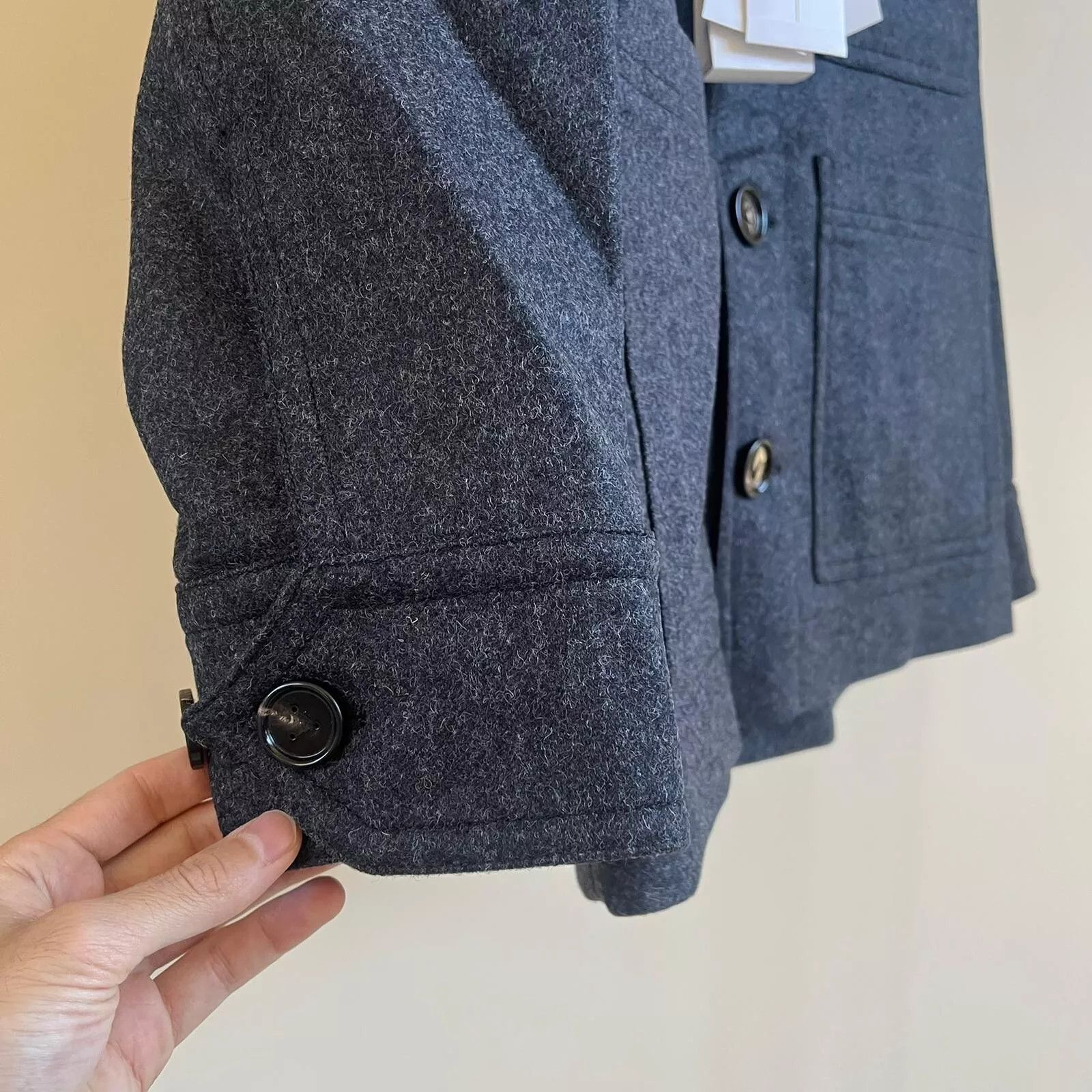Bottega Veneta Military Wool Felted Coat in Charcoal Size US M / EU 48-50 / 2 - 5 Thumbnail
