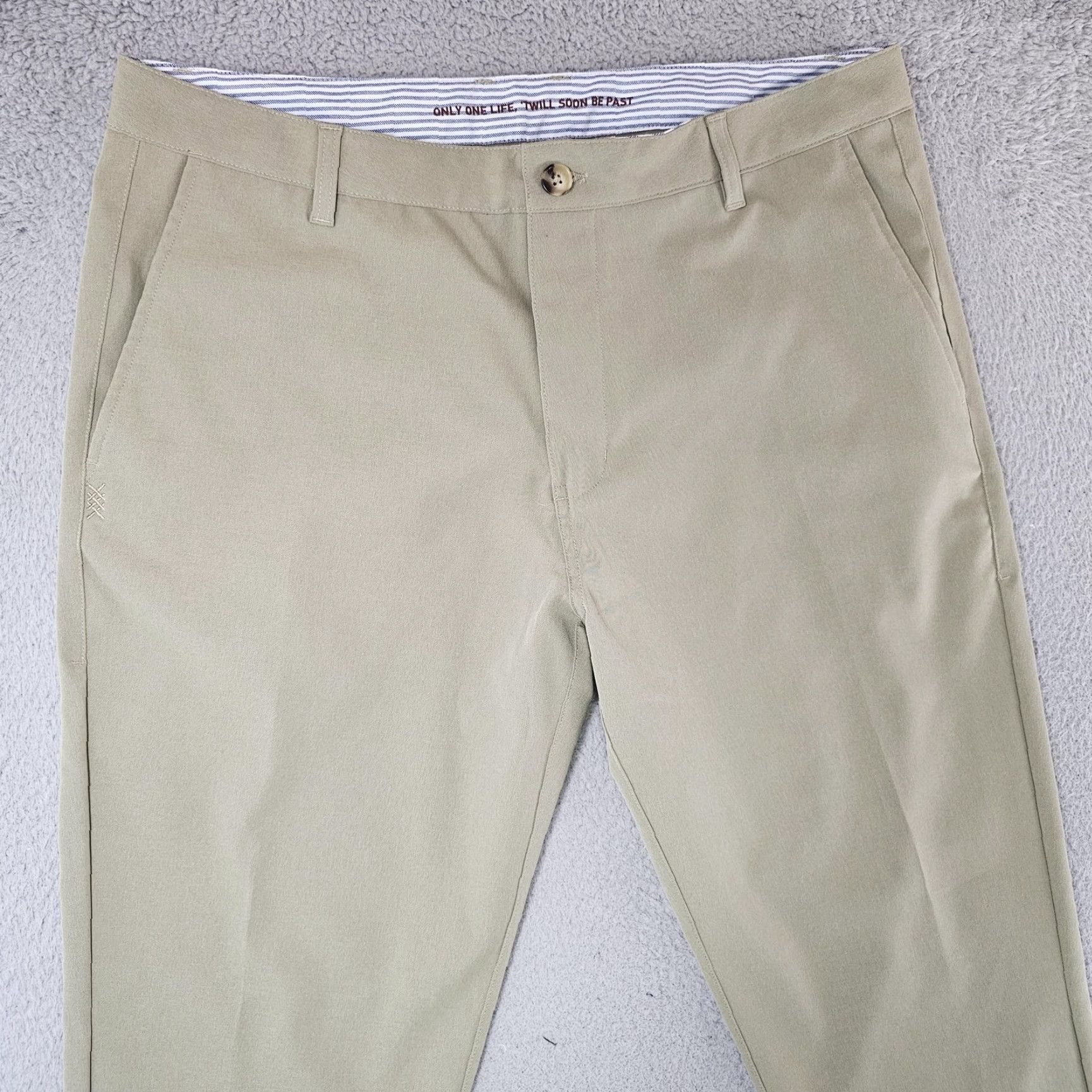 Rhone Rhone Chino Pants Mens 36x27 Beige Performance Stretch Tech Polyester Casual Size US 36 / EU 52 - 2 Thumbnail