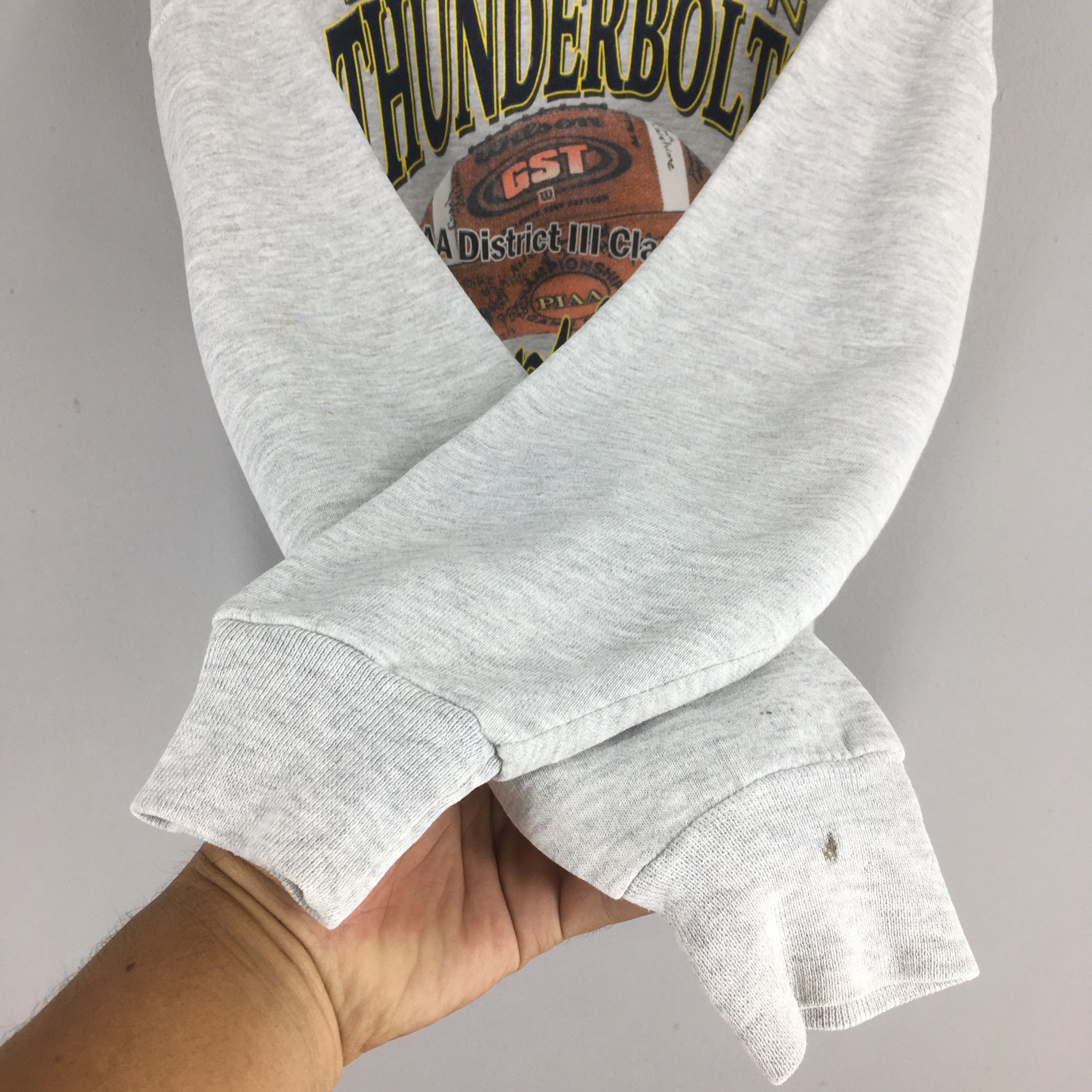 NCAA × Vintage Vintage Littlestown Thunderbolts Gray Sweatshirt XLarge Size US XL / EU 56 / 4 - 4 Thumbnail