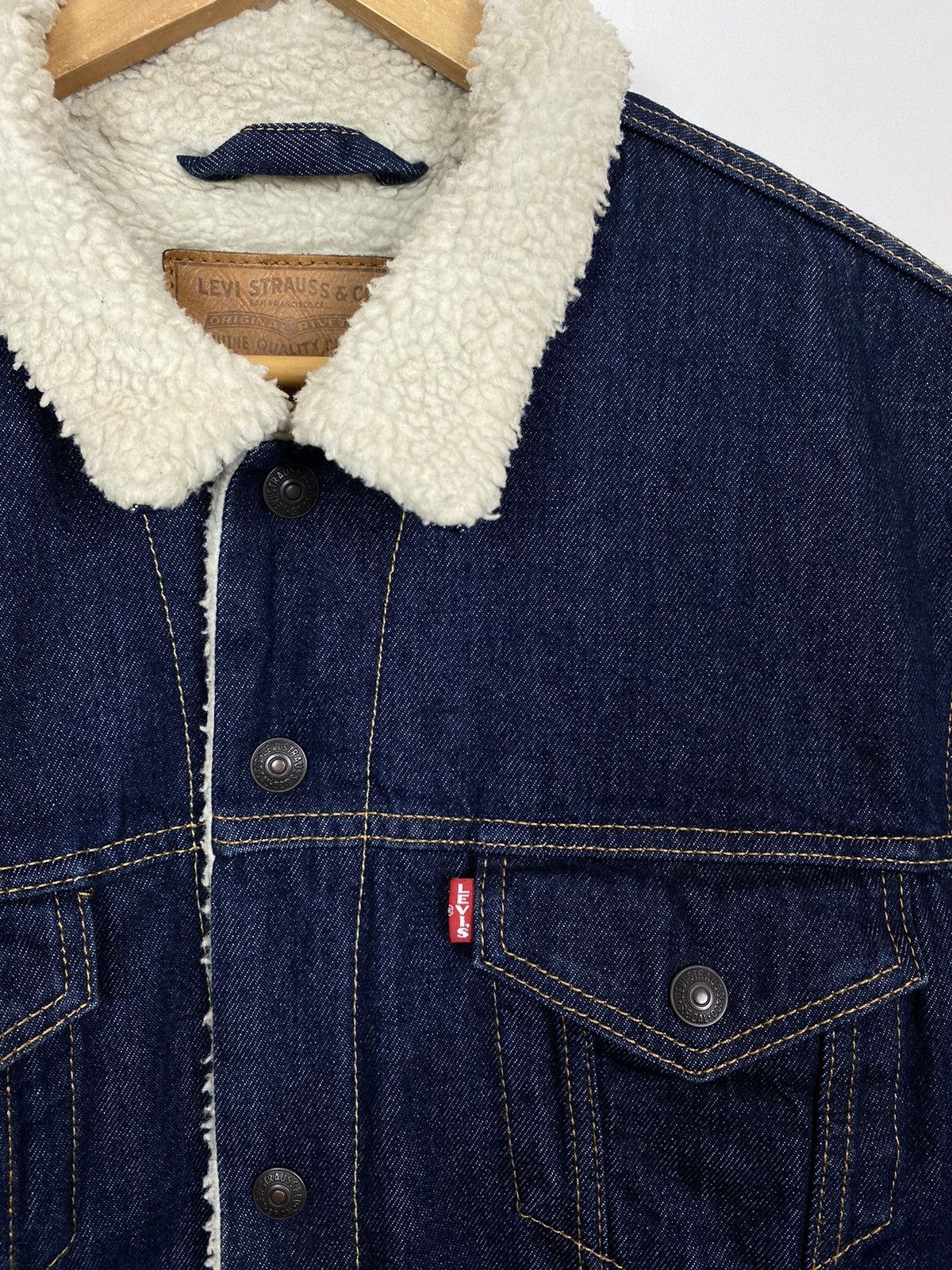 Levi's Levi's Denim Sherpa Lined Jacket Men’s Size X-LARGE Blue Top Size US XL / EU 56 / 4 - 3 Thumbnail