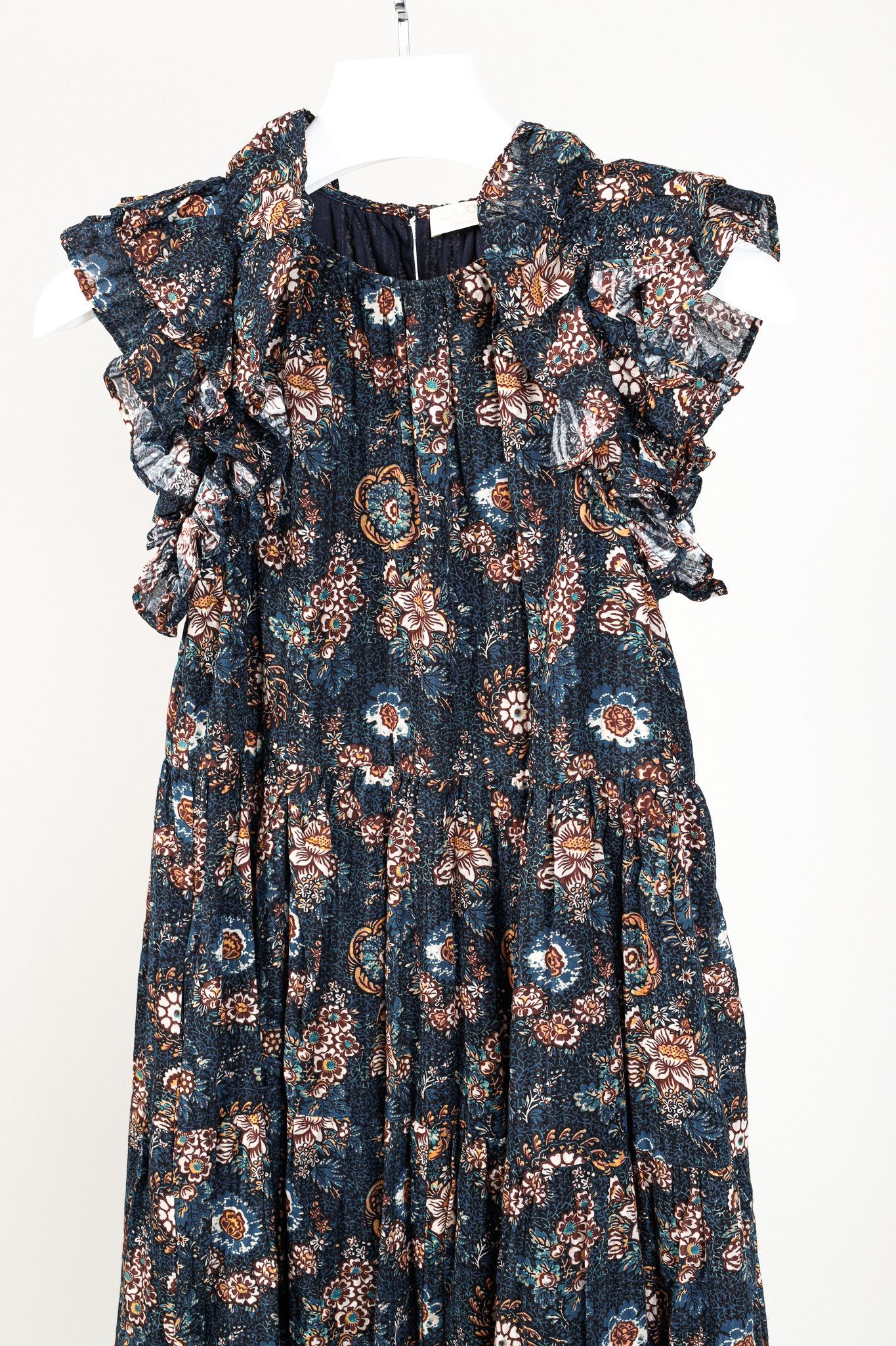 Ulla Johnson Ulla Johnson Adele Twilight Floral Print Cotton Ruffle Dress Size XXS / US 00 / IT 34 - 3 Thumbnail