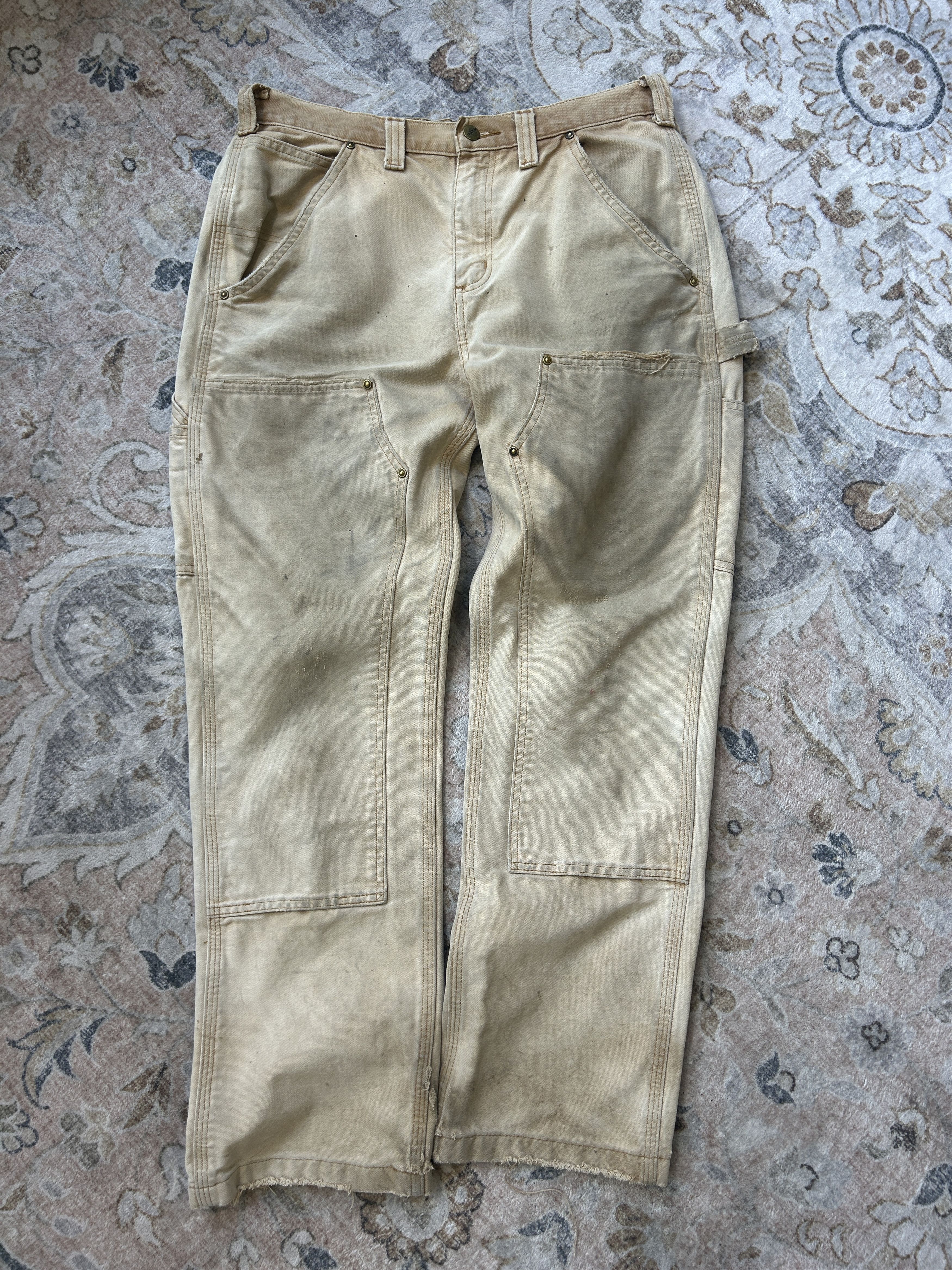 Carhartt Carhartt Canvas Double Knees Pants Size 32W Beige Size US 32 / EU 48 - 1 Thumbnail