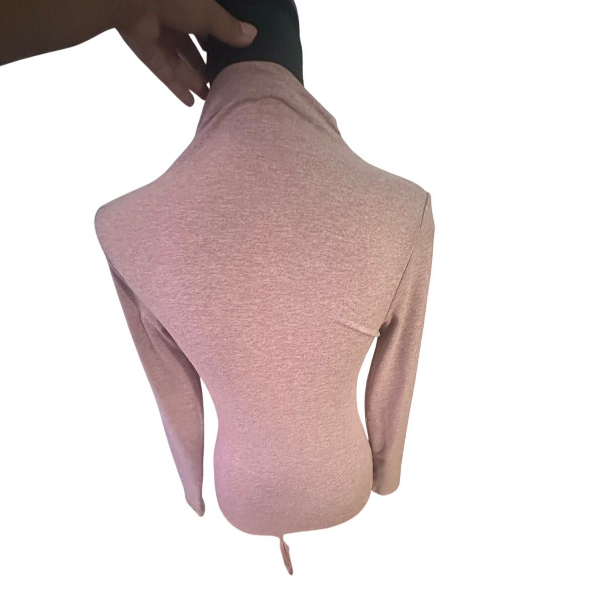Express Express Body Contour Mock Neck Cut-Out Long Sleeve Bodysuit Size S / US 4 / IT 40 - 4 Thumbnail