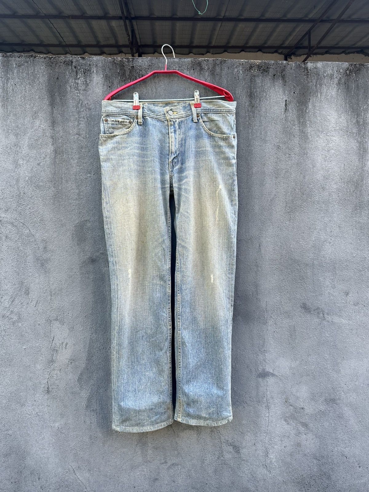 Levi's 👹Vintage 90s Levis Straight Cut Baggy Jeans Size US 31 - 11 Thumbnail
