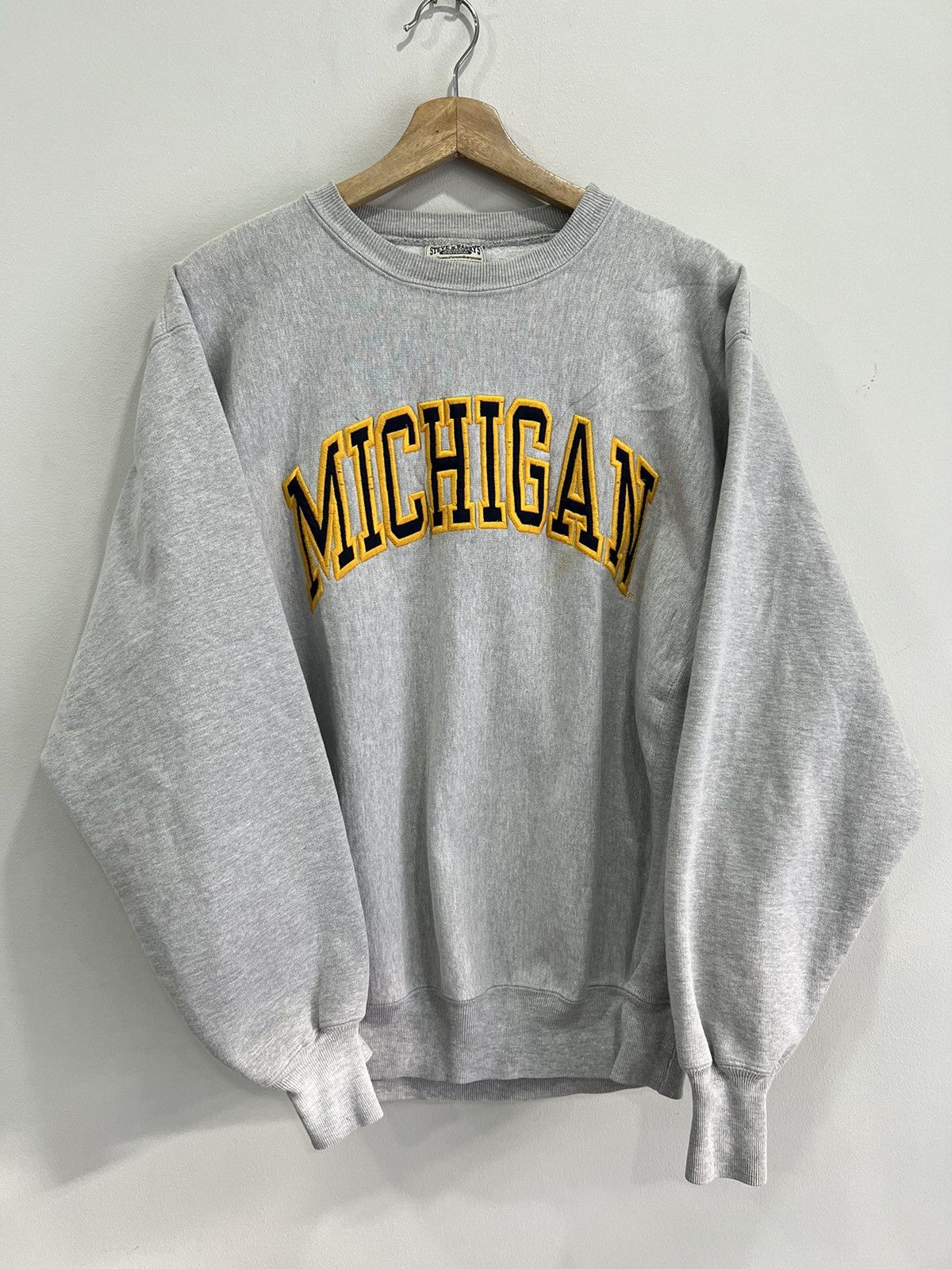 Vintage Vintage Michigan Spellout Sweater Sweatshirt Size US L / EU 52-54 / 3 - 1 Thumbnail