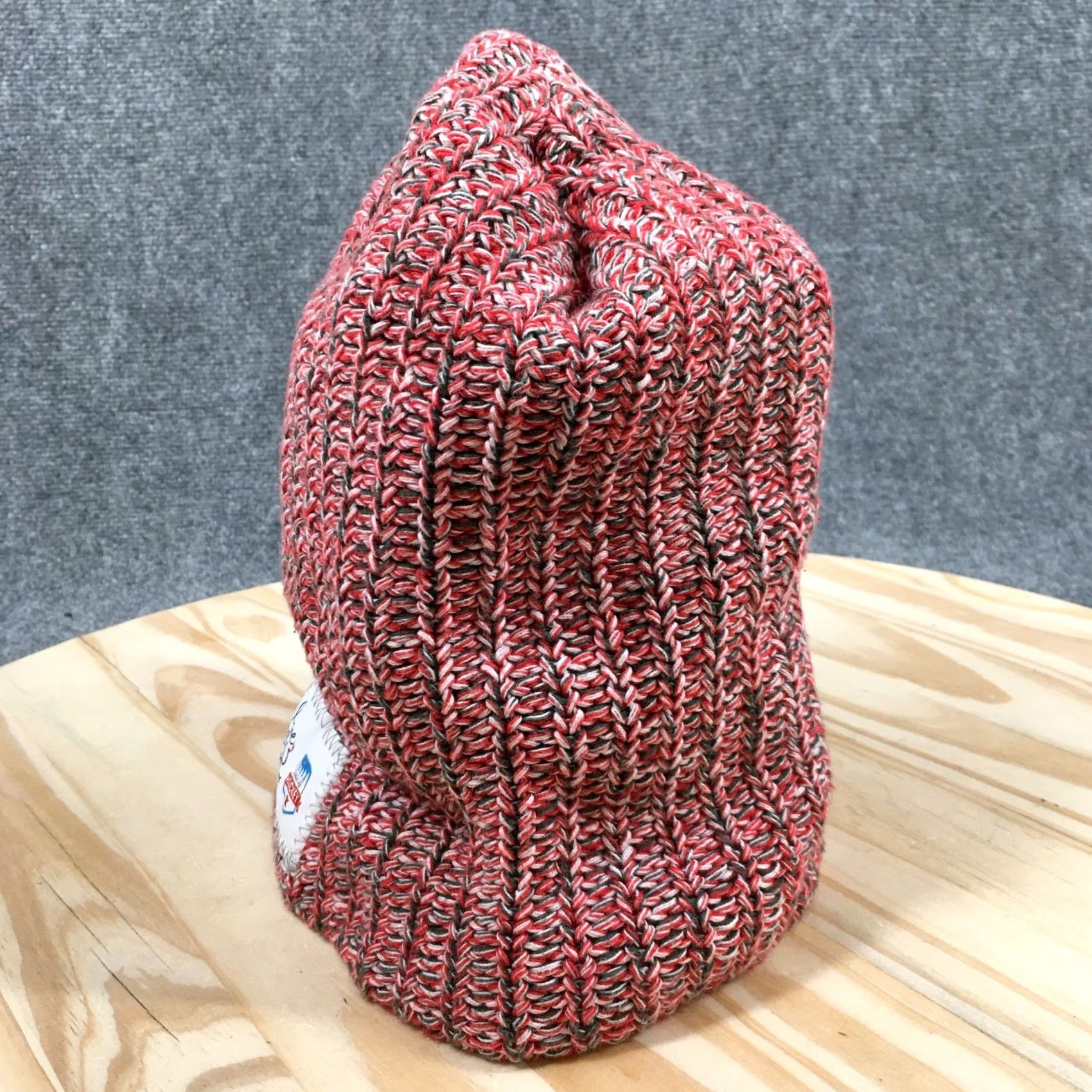 Vintage Love Your Melon Beanie Hat Womens One Size Adjustable Cotton Red Winter Size ONE SIZE - 5 Thumbnail