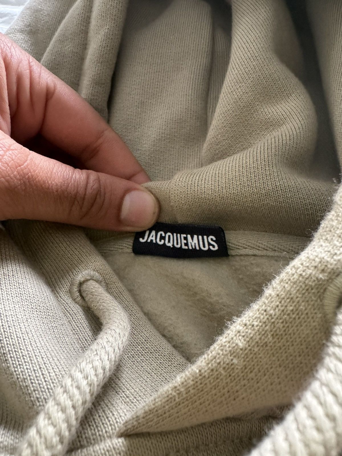Jacquemus Jacquemus Hoodie Heavyweight Beige Metal Tips Size US L / EU 52-54 / 3 - 3 Thumbnail