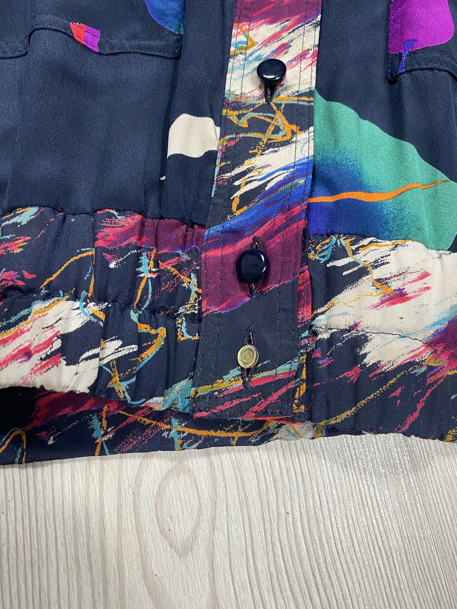 Escada Escada 80s Windbreaker Graphic Floral Silk Jacket VTG Size M / US 6-8 / IT 42-44 - 5 Thumbnail