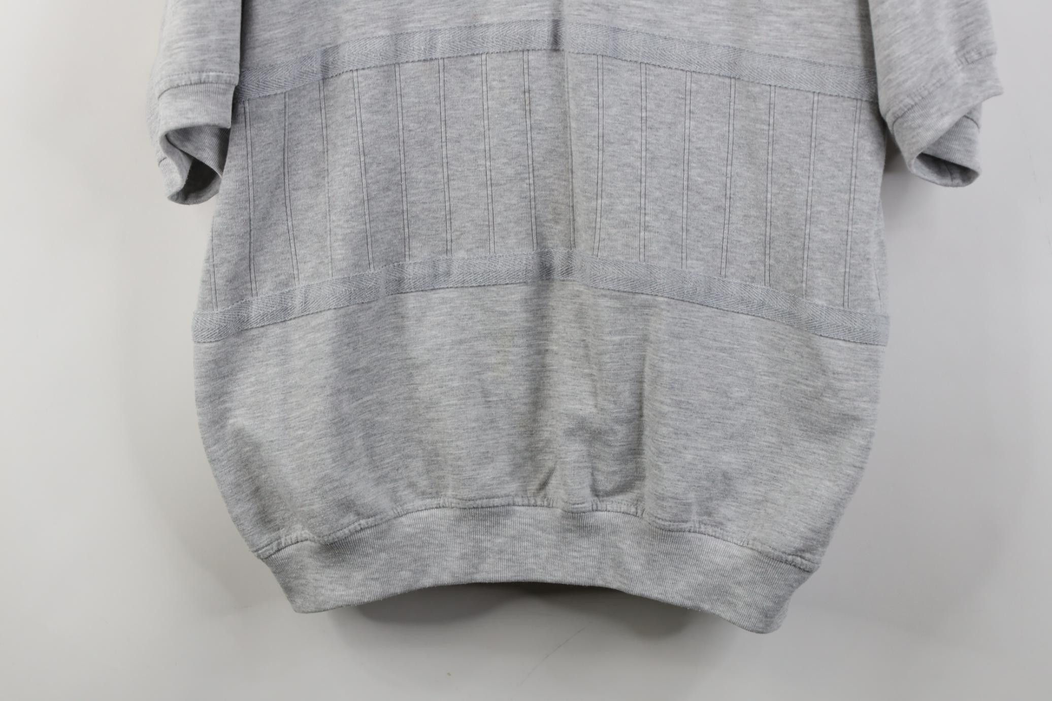 Vintage Vintage 90s Streetwear Ribbed Knit Pullover Polo Shirt Gray Size US L / EU 52-54 / 3 - 3 Thumbnail