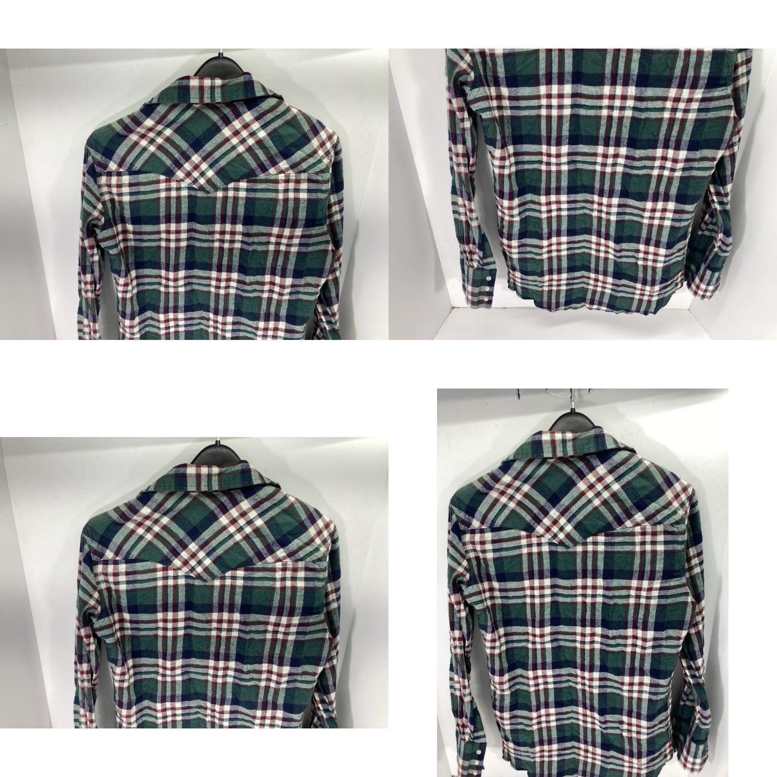 Wrangler VINTAGE Wrangler Flannel Pearl Snap Shirt Men S Green Plaid Long Sleeve Western Size US S / EU 44-46 / 1 - 8 Thumbnail