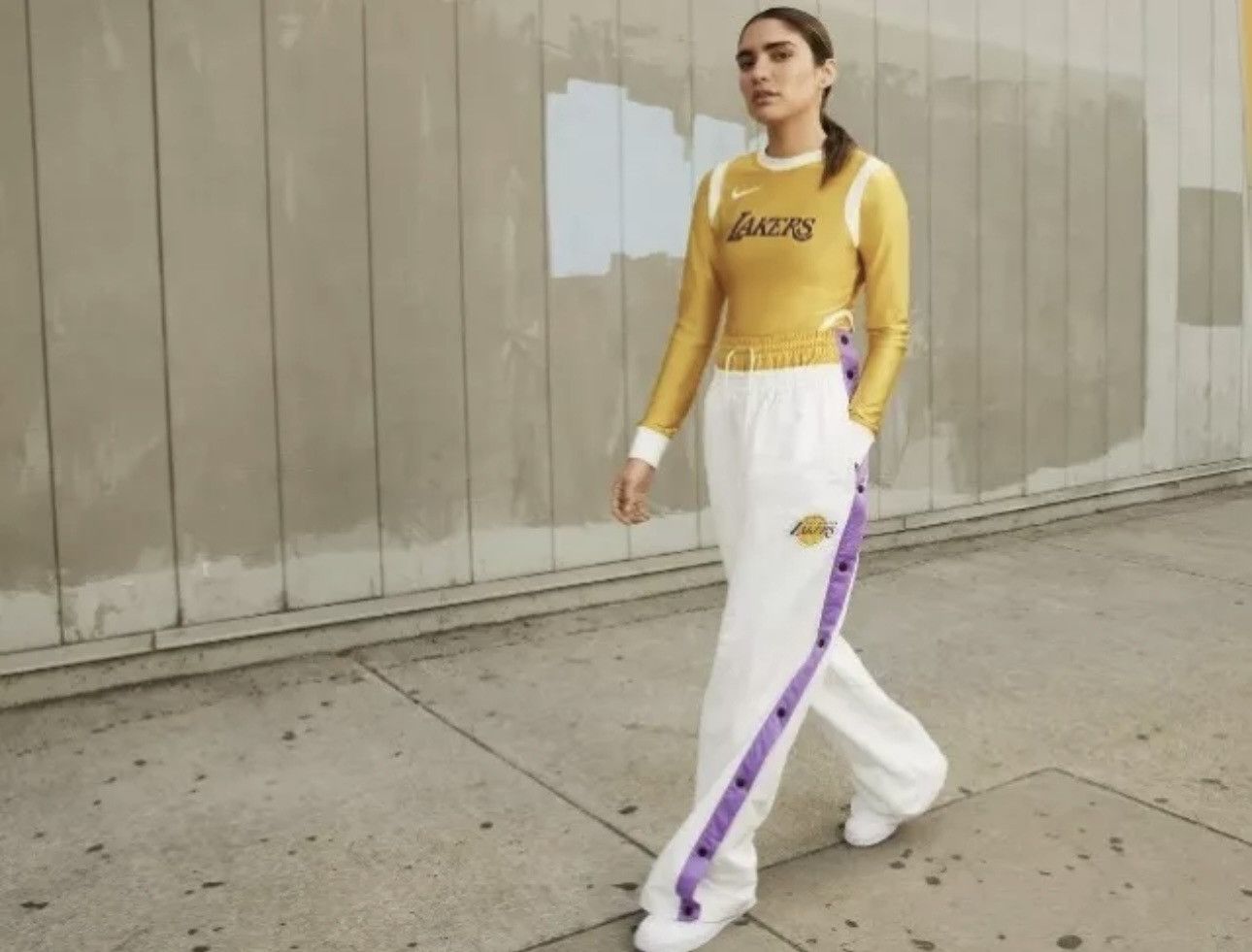 Nike NIKE x AMBUSH LA Lakers TEARAWAY PANT Women’s XS X-Small NWT Size 26" / US 2 / IT 38 - 5 Thumbnail