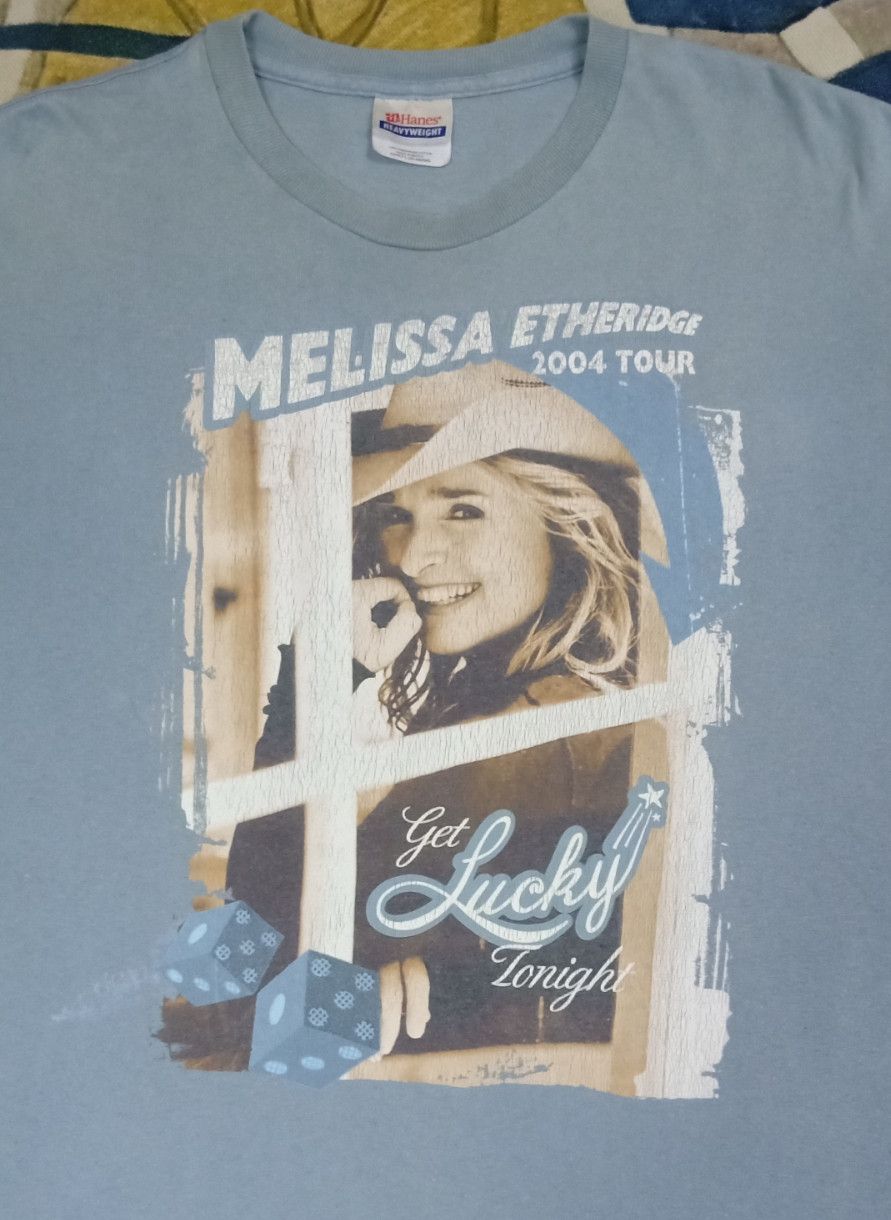 Band Tees Vintage Melissa Etheridge 2004 Tour : Get Lucky Tonight Size US L / EU 52-54 / 3 - 4 Thumbnail