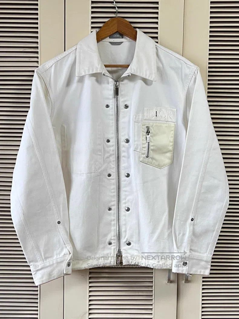 Dior Dior Co-branded white denim jacket Size US M / EU 48-50 / 2 - 1 Thumbnail