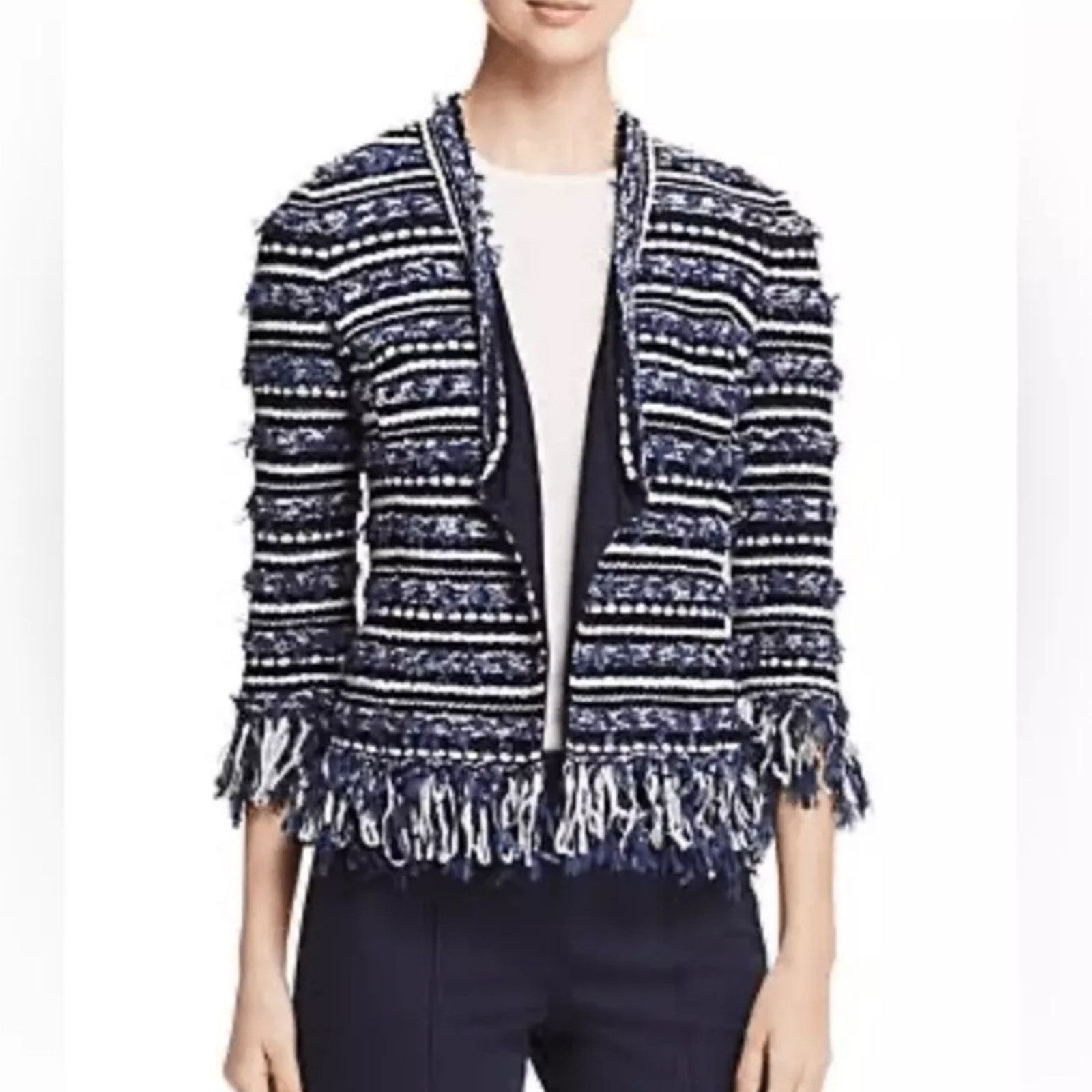 Other St. John Collection Lofty Floats 3/4 Sleeve Knit Jacket Size XL / US 12-14 / IT 48-50 - 1 Thumbnail
