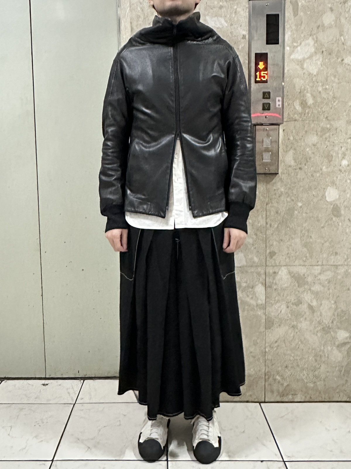 Yohji Yamamoto Yohji Yamamoto Black Leather Jacket Size US S / EU 44-46 / 1 - 1 Thumbnail