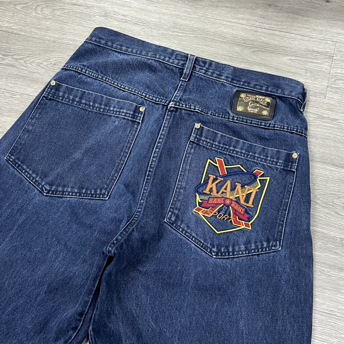 Karl Kani Vintage 90s Karl Kani Baggy Jeans Embroidered Logo Denim Size US 36 / EU 52 - 6 Thumbnail