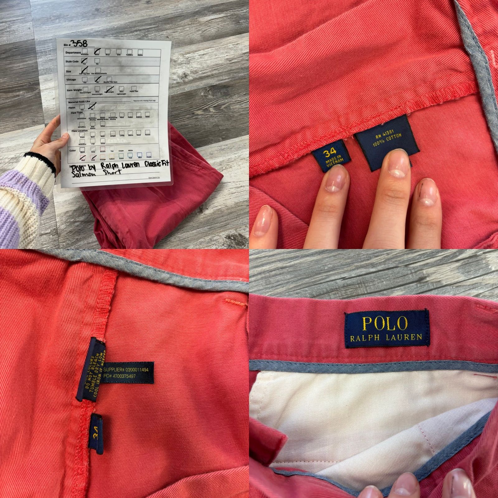 Polo Ralph Lauren Polo Ralph Lauren Polo Ralph Lauren Red Pink Salmon 34 Classic Fit Cotton Chino Shorts Men 34 Regular Red Size US S / EU 44-46 / 1 - 8 Thumbnail