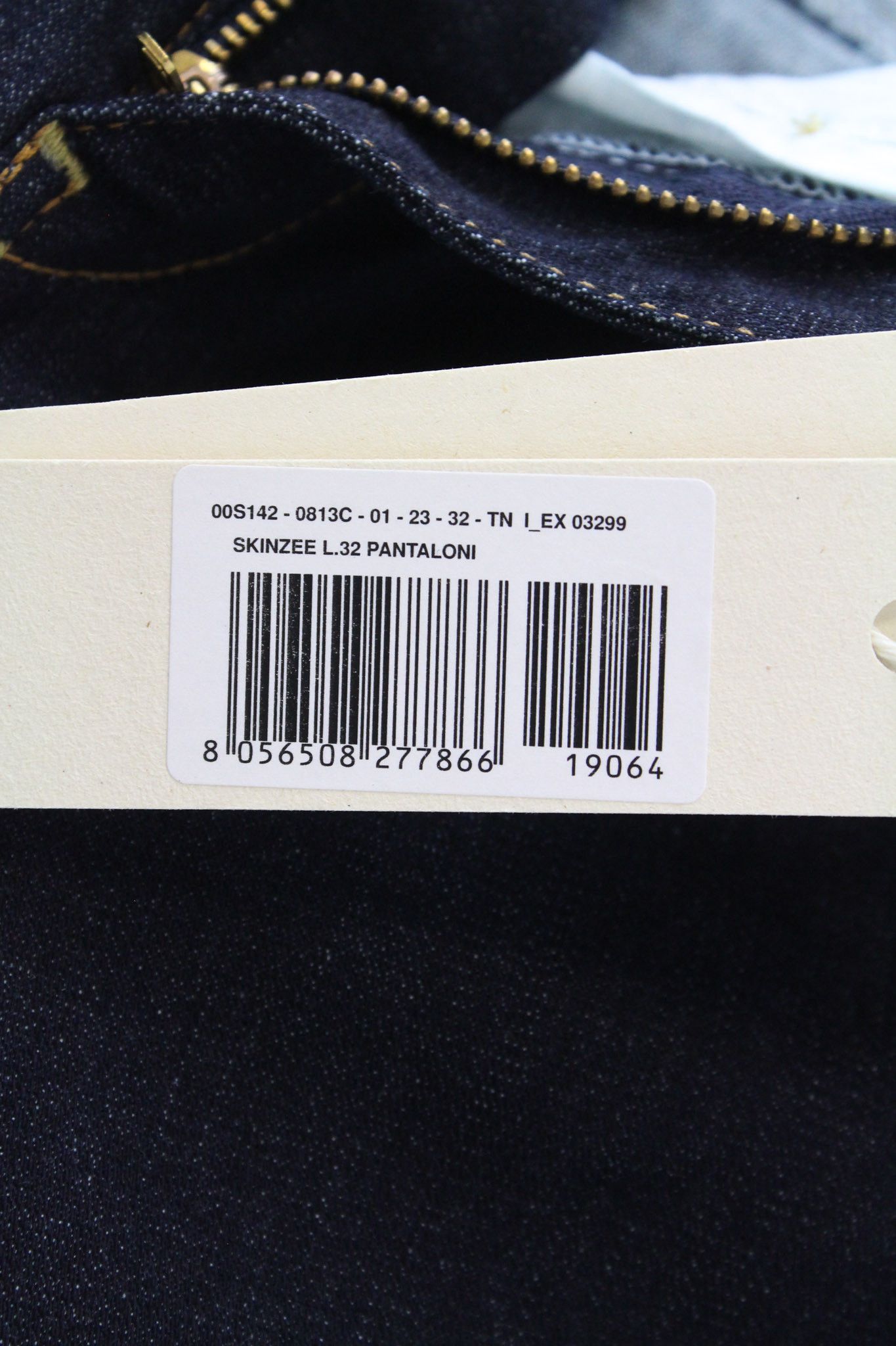 Diesel SKINZEE 0813C W23/L32 Blue Stretch Jeans 70468 Size 23" - 6 Thumbnail