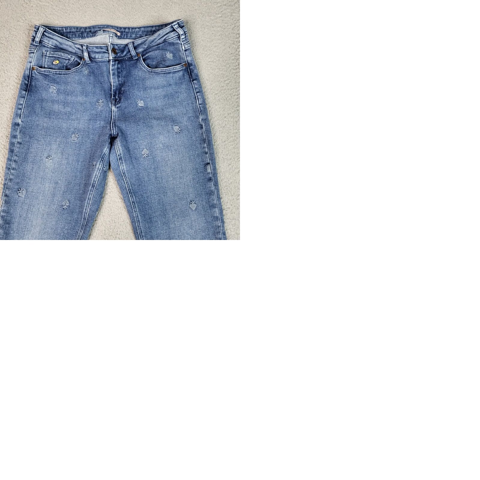 Scotch & Soda Scotch & Soda Skinny Womens 31 Blue Bohemienne Women Mid rise embroidered Jean Size 24" / US 00 / IT 34 - 9 Thumbnail