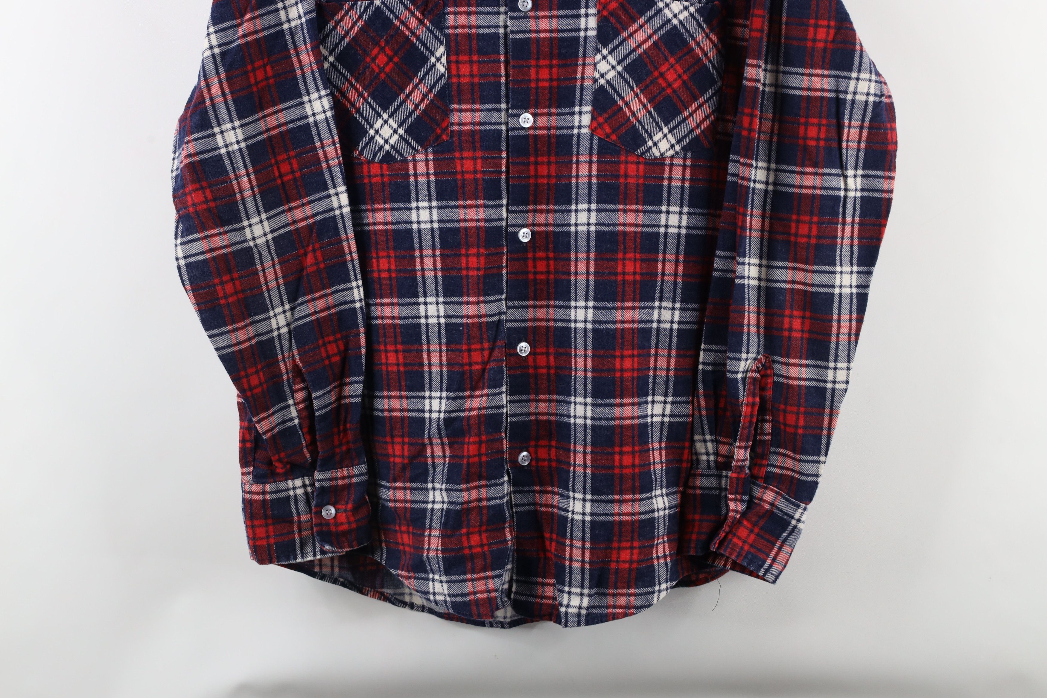 Vintage Vintage 70s Streetwear Collared Button Shirt Plaid USA Size US M / EU 48-50 / 2 - 3 Thumbnail