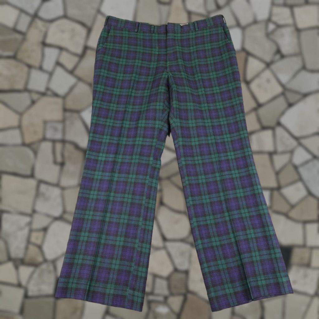 Vintage VINTAGE Rough Rider Wool Pants Mens 38x30 Green Plaid Chino Regular Fit Southwestern Size US 38 / EU 54 - 1 Thumbnail