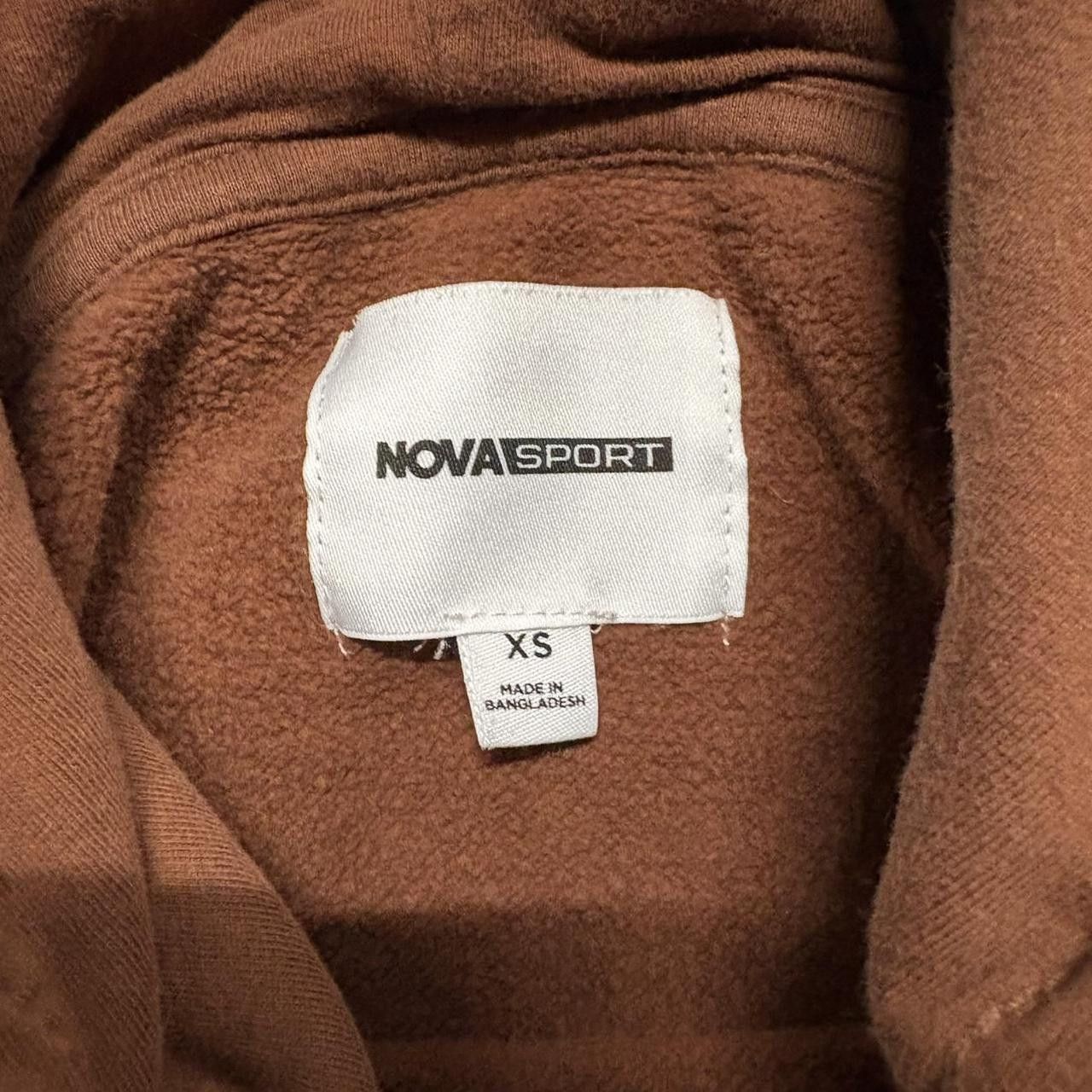 Vintage Crazy Vintage Y2K/2000s Blank Quality Brown NovaSport Hoodie! Size US XS / EU 42 / 0 - 3 Thumbnail