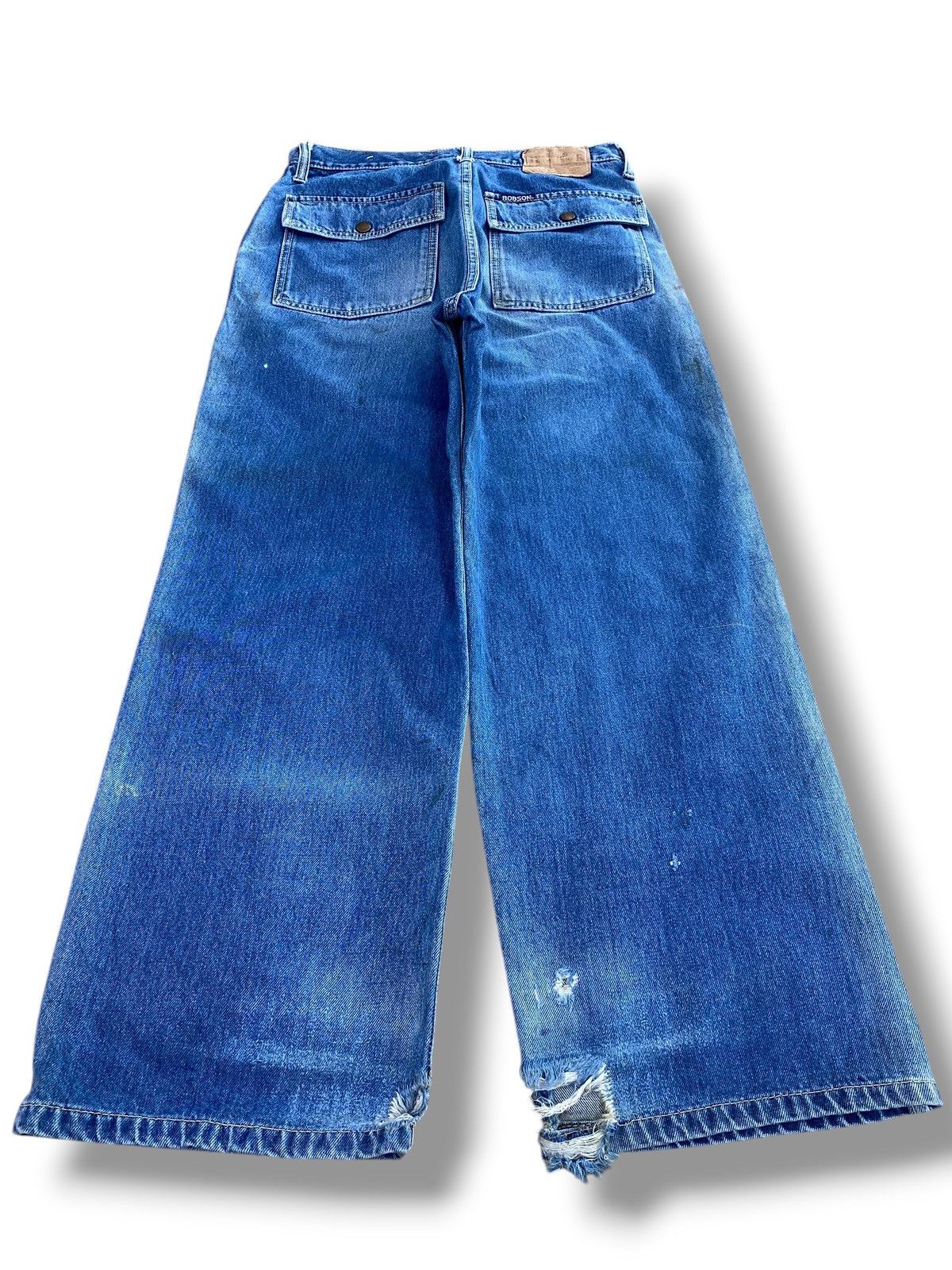 Japanese Brand Japanese Brand Faded Wide Leg Jeans with Dr. Slump Patch Size US 31 - 3 Thumbnail