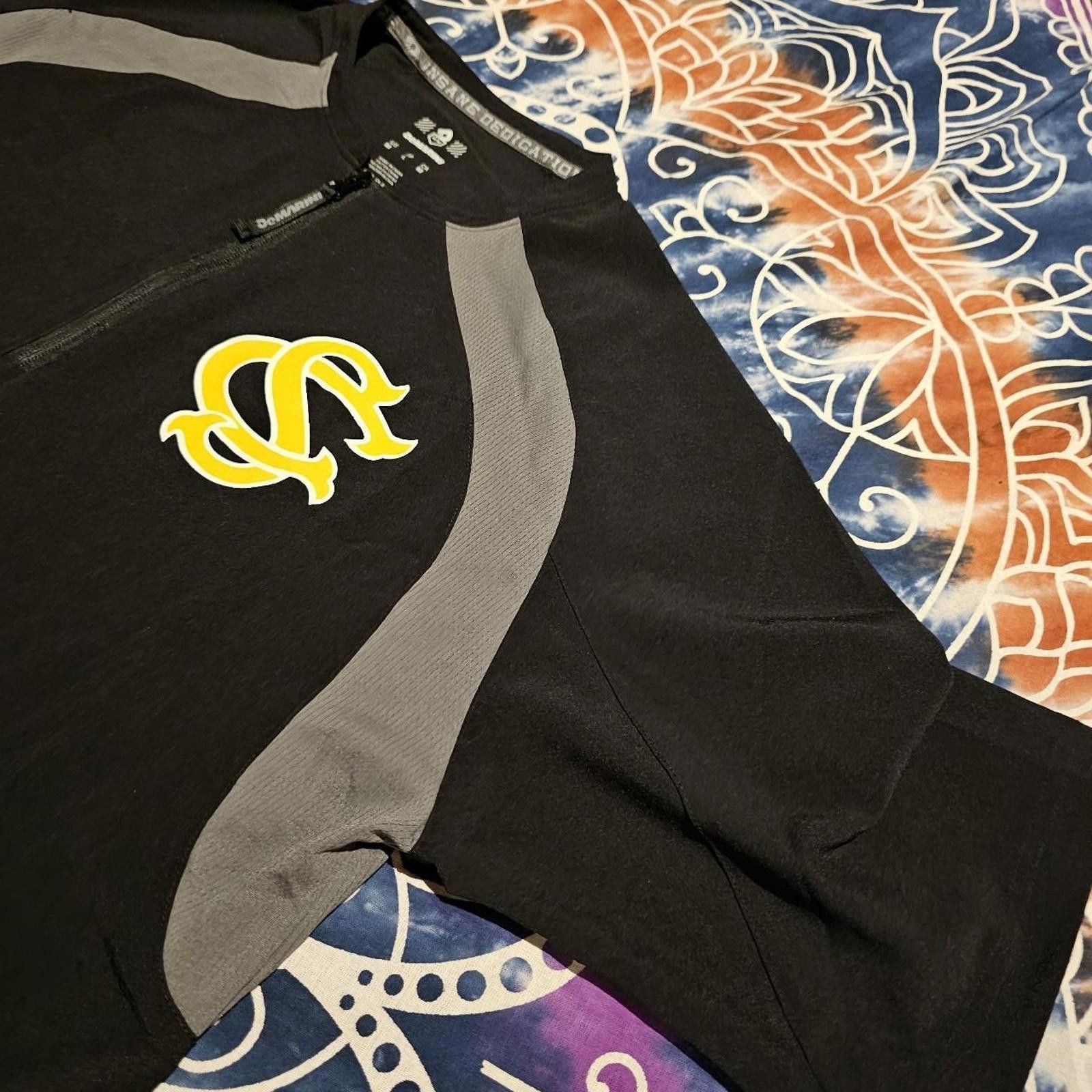 Designer Men's Black and Yellow Demarini Baseball Quarter Zip Shirt Size US M / EU 48-50 / 2 - 5 Thumbnail