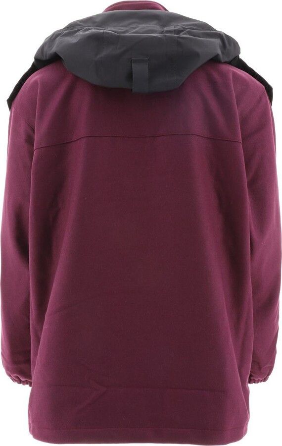 o1mle0125 Titanus Wool Smock Jacket in Smock Red