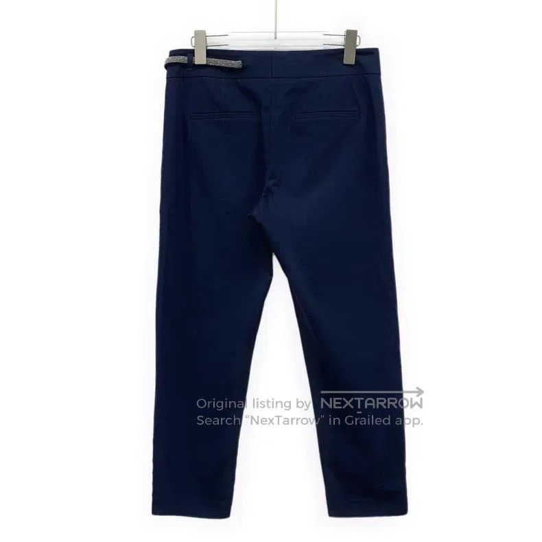 Brunello Cucinelli Brunello Cucinelli Dark blue cotton sequined casual pants Size 27" / US 4 / IT 40 - 2 Thumbnail