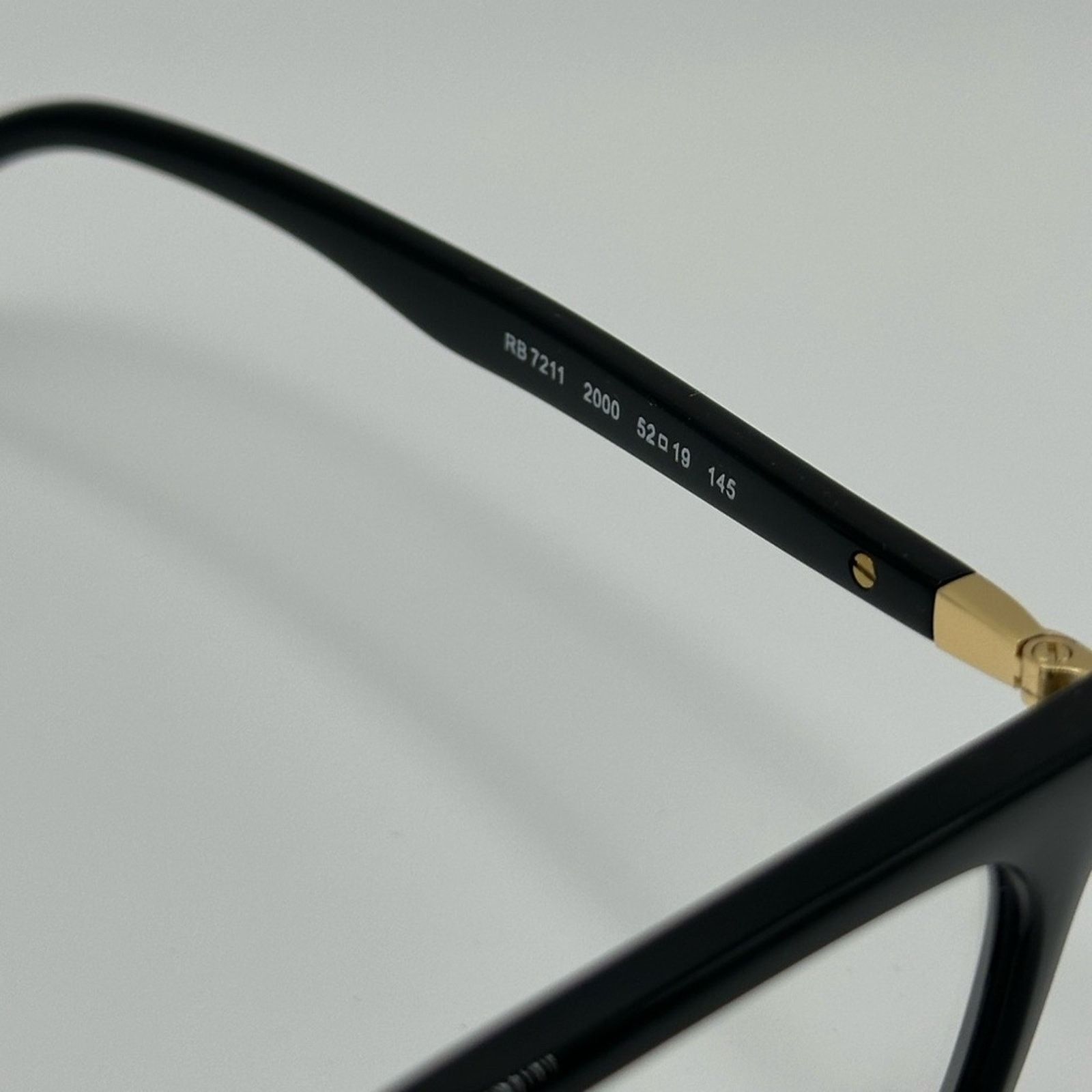 RayBan NEW RAY BAN RX7211 2000 Black Demo Lens Unisex Eyeglasses Size ONE SIZE - 5 Thumbnail