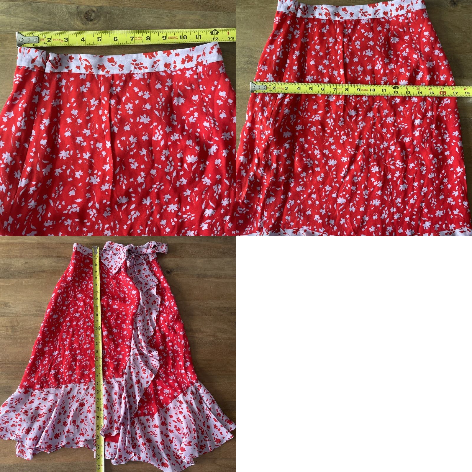 Parker Parker Skirt Midi Flowy Flared Silk Viscose Floral Multicolor 00 Womens Bow Ruffle Lined MINT Size 24" / US 00 / IT 34 - 8 Thumbnail