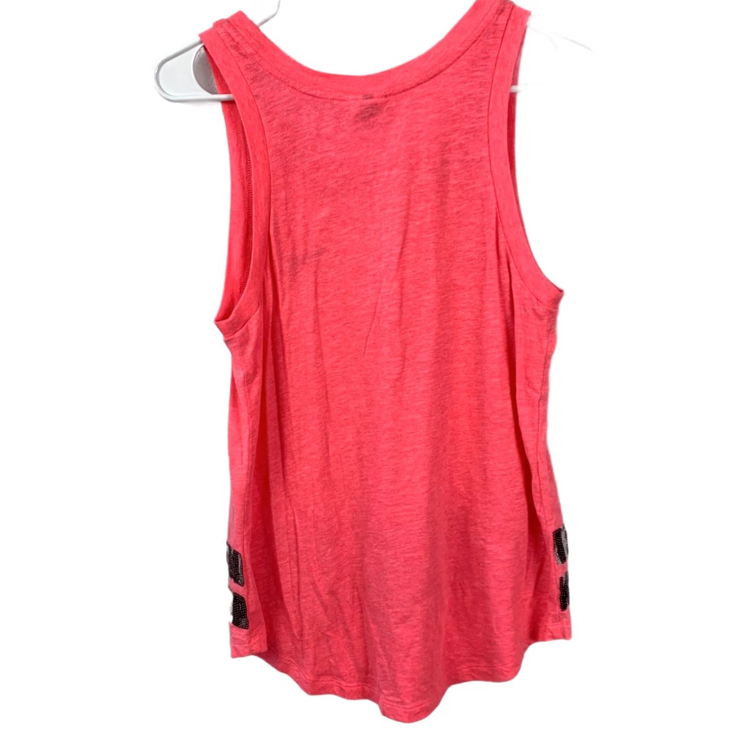 Vintage VINTAGE Y2K PINK Victoria's Secret Sequin Logo Tank Top Shirt Womens S Neon Pink Size S / US 4 / IT 40 - 7 Thumbnail