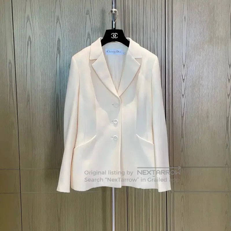 Dior Dior White Wool Blend Women's Jacket . Size M / US 6-8 / IT 42-44 - 1 Thumbnail