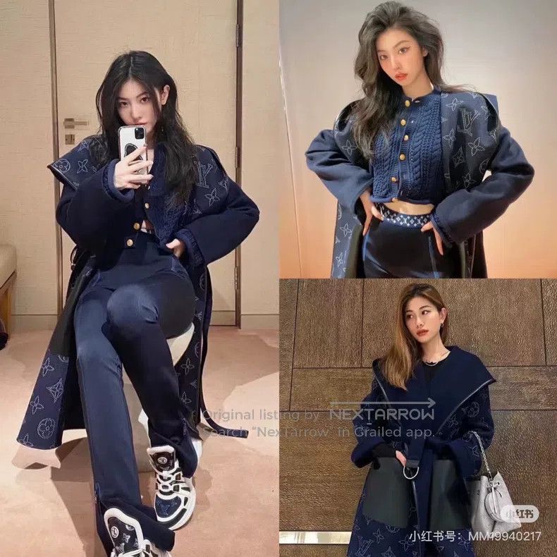 Louis Vuitton Louis Vuitton Blue presbyopic full logo presbyopic double- Size S / US 4 / IT 40 - 9 Thumbnail