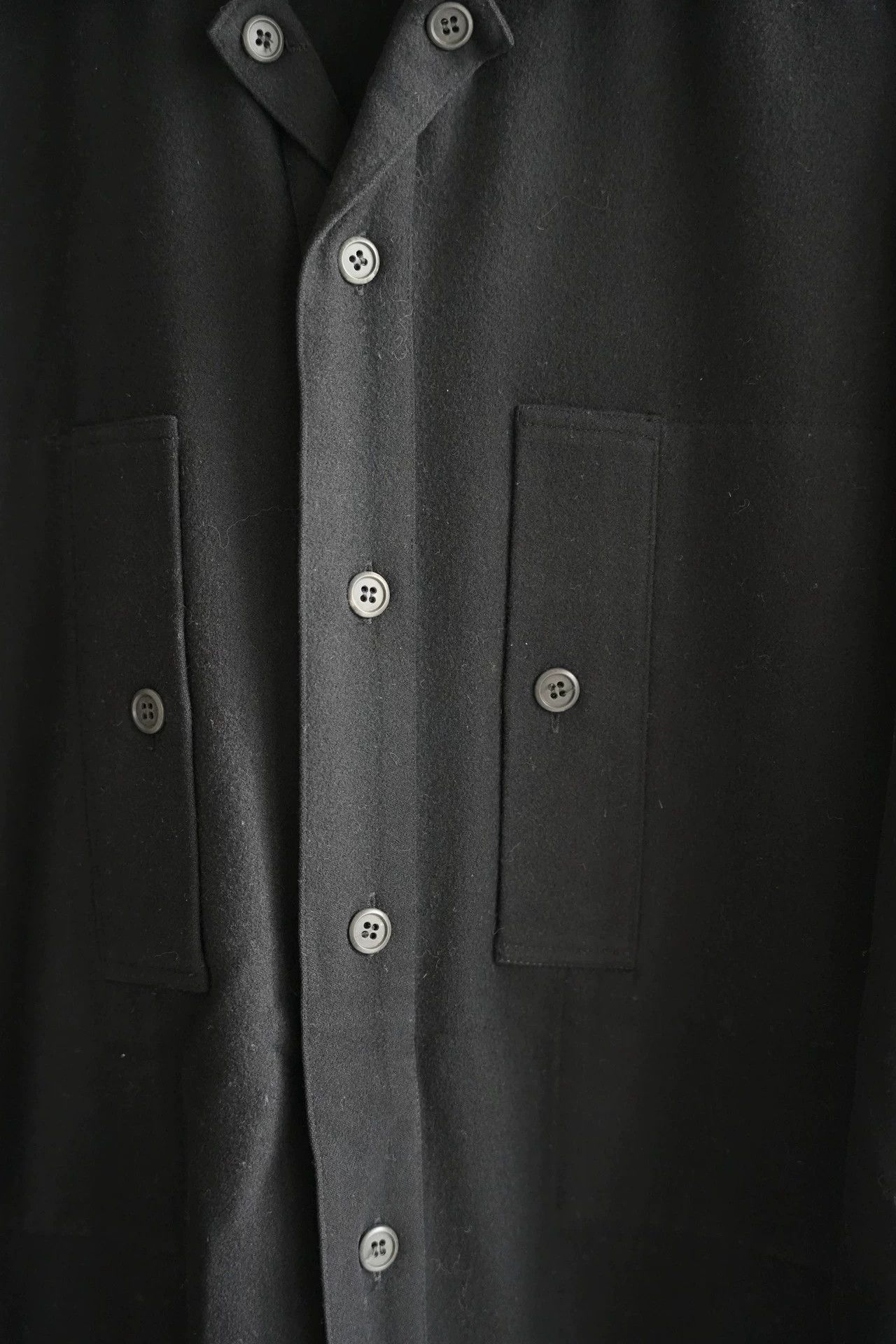 Yohji Yamamoto Yohji Yamamoto 98AW Mens Paneled Collar Wool Shirt Size US M / EU 48-50 / 2 - 4 Thumbnail
