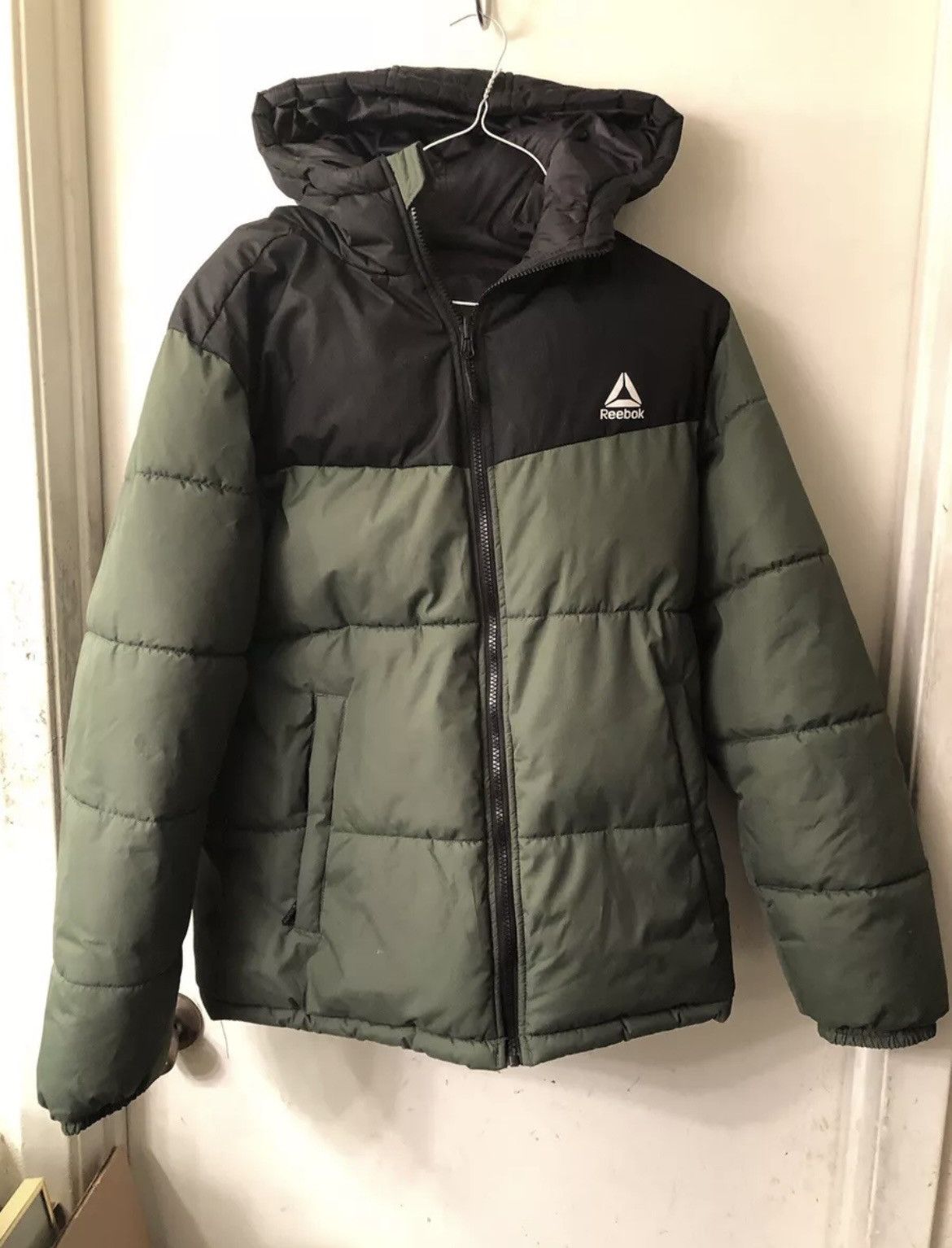 Reebok Reebok Reversible Olive Camouflaged Hooded Puffer Jacket Size US S / EU 44-46 / 1 - 1 Thumbnail