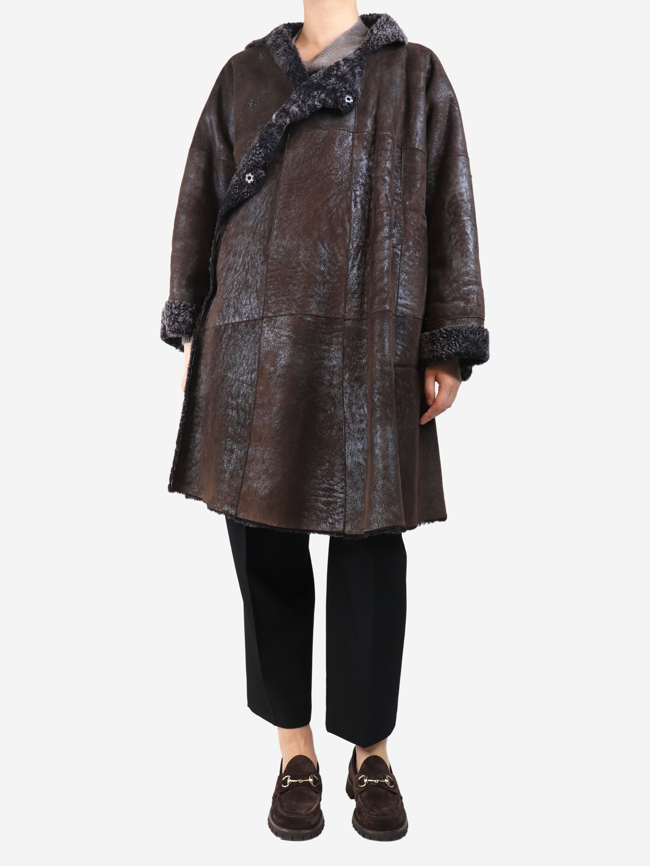 Other Brown shearling coat - UK 10 Size M / US 6-8 / IT 42-44 - 1 Thumbnail