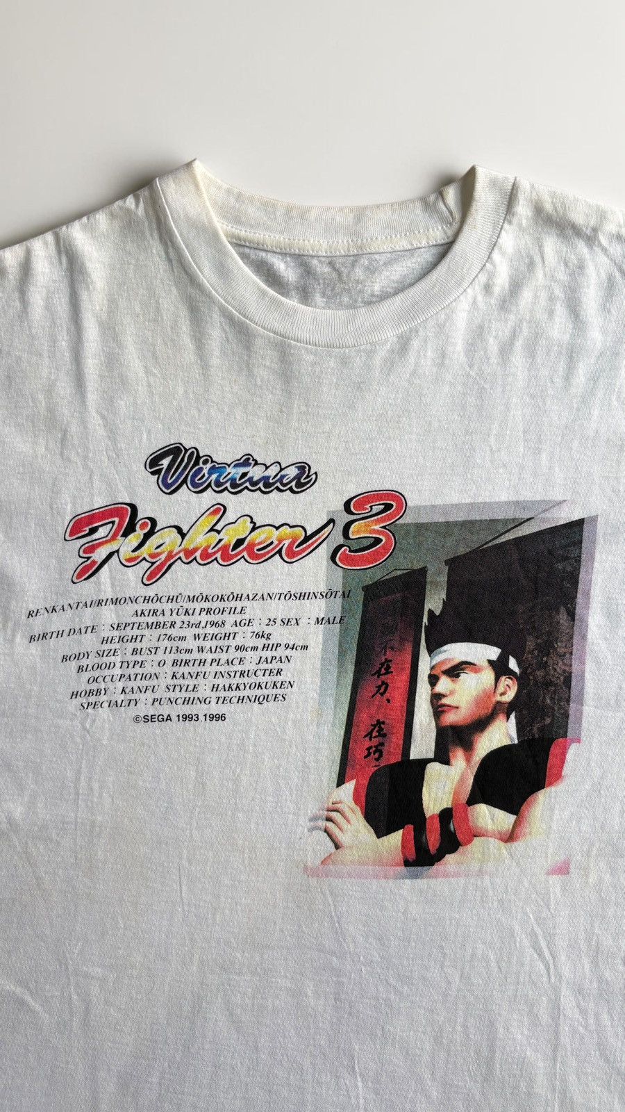 Vintage Vintage Game Tee Virtua Fighter 3 Akira Yuki SEGA 93/96 Size US M / EU 48-50 / 2 - 2 Thumbnail