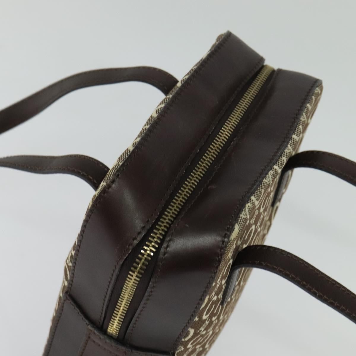 Celine CELINE C Macadam Canvas Hand Bag Beige Gold Size ONE SIZE - 6 Thumbnail